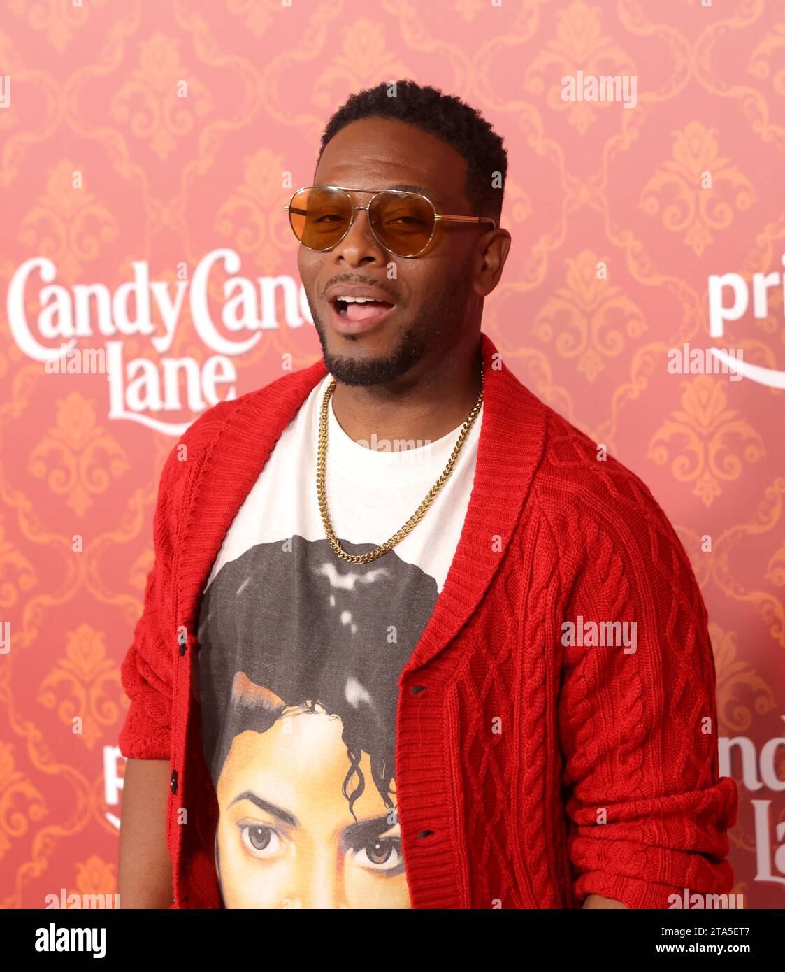 Los Angeles, United States. 28th Nov, 2023. Kel Mitchell attends the world premiere of Amazon Prime Video's 'Candy Cane Lane' at Regency Village Theatre in Los Angeles, California on November 28, 2023. Storyline: A man is determined to win the neighborhood's annual Christmas decorating contest. He makes a pact with an elf to help him win--and the elf casts a spell that brings the 12 days of Christmas to life, which brings unexpected chaos to town. Photo by Greg Grudt/UPI Credit: UPI/Alamy Live News Stock Photo