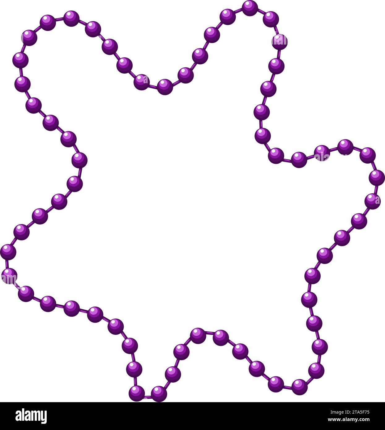 Mardi gras carnival beads. Vector illustration. Stock Vector