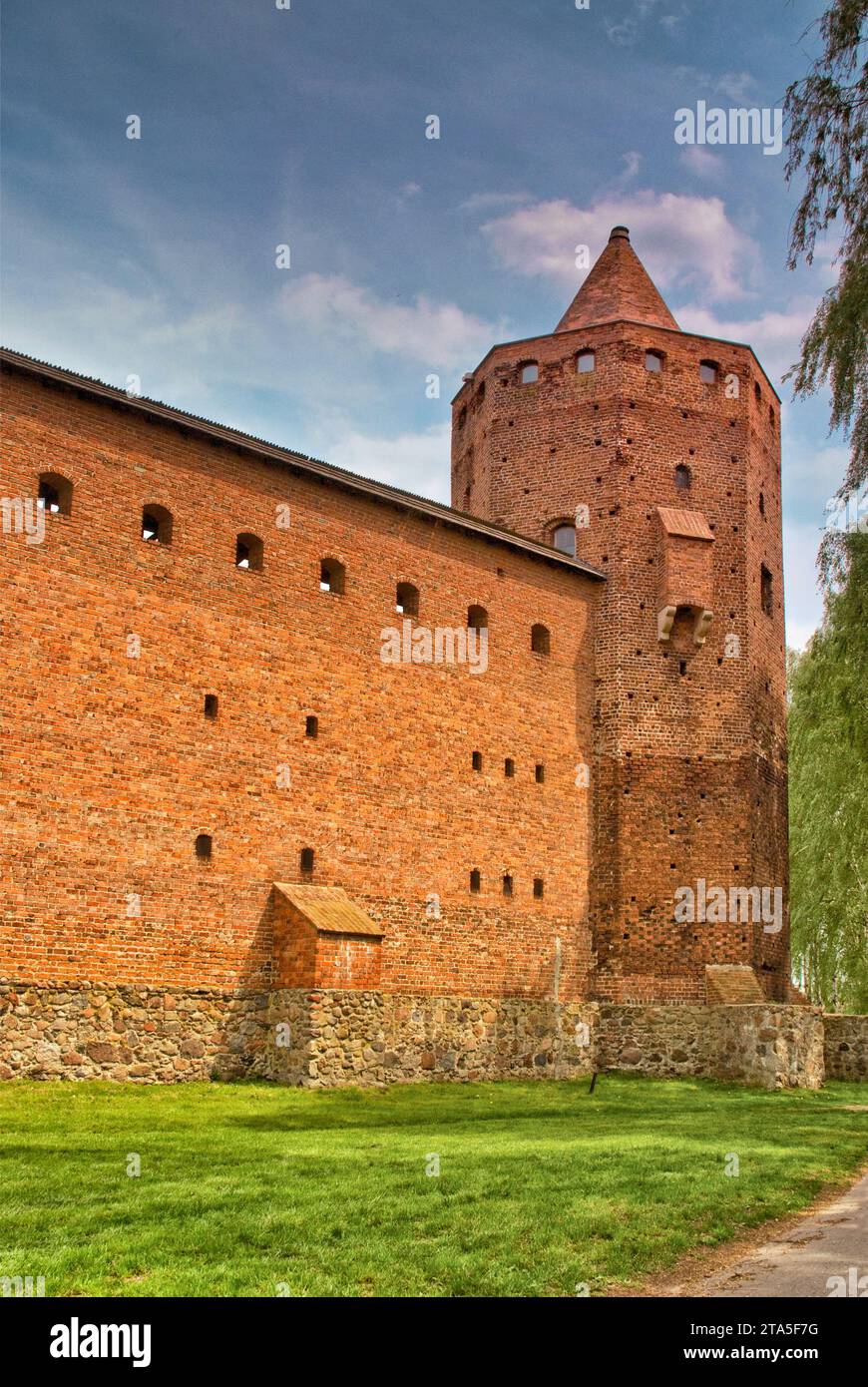 Tower at castle in Rawa Mazowiecka, Mazowieckie, Poland Stock Photo