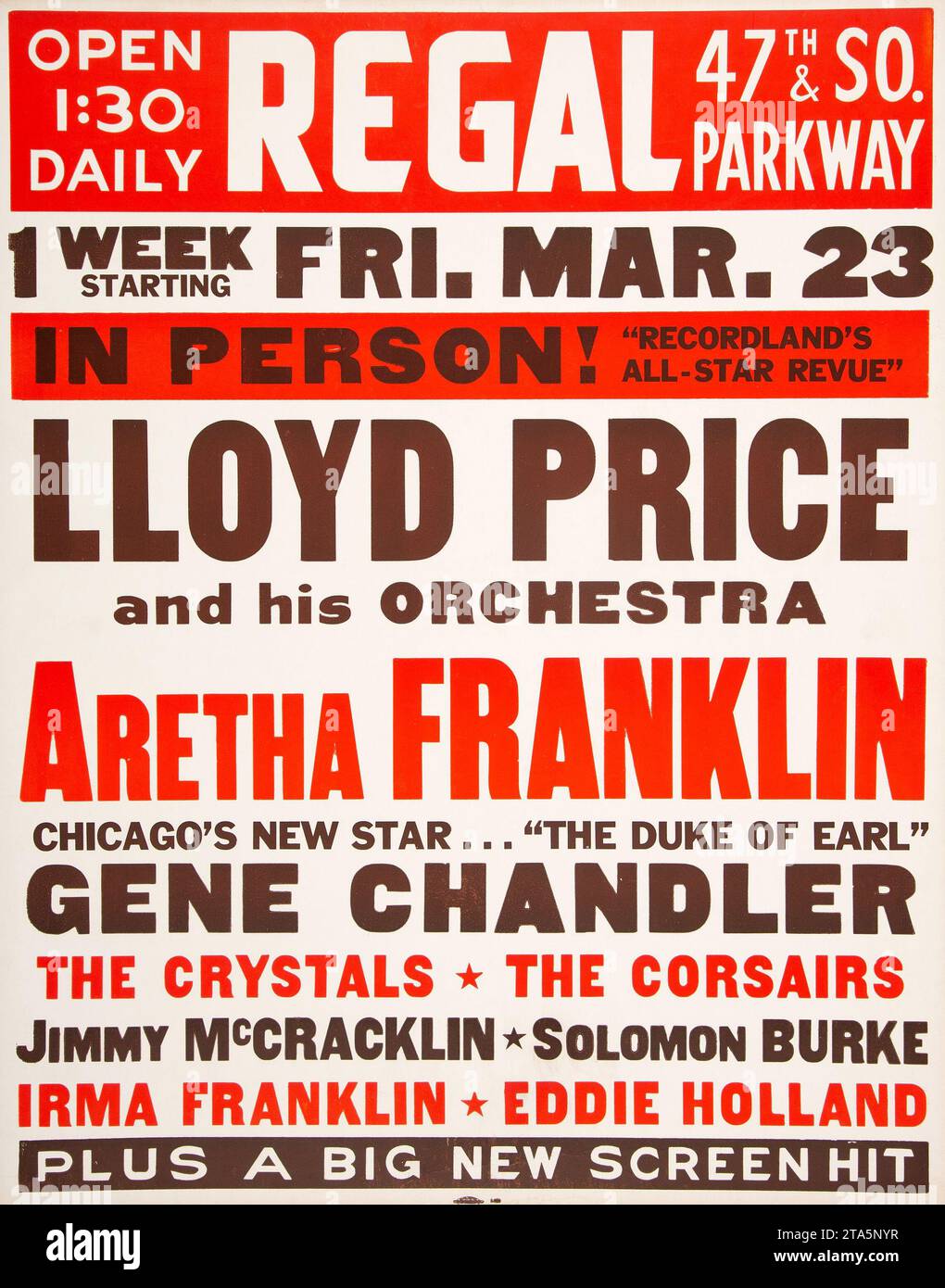 REGAL Aretha Franklin 1962 Lloyd Price, The Crystals, Solomon Burke