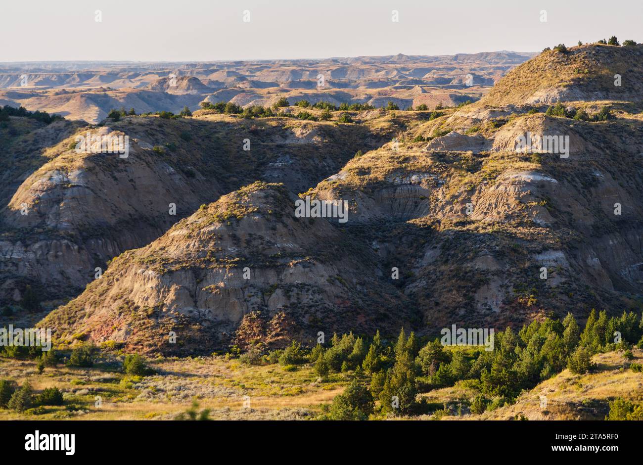 Badlands at Theodore Roosevelt - Badlands At Theodore Roosevelt National Park In Western North Dakota 2TA5RF0 