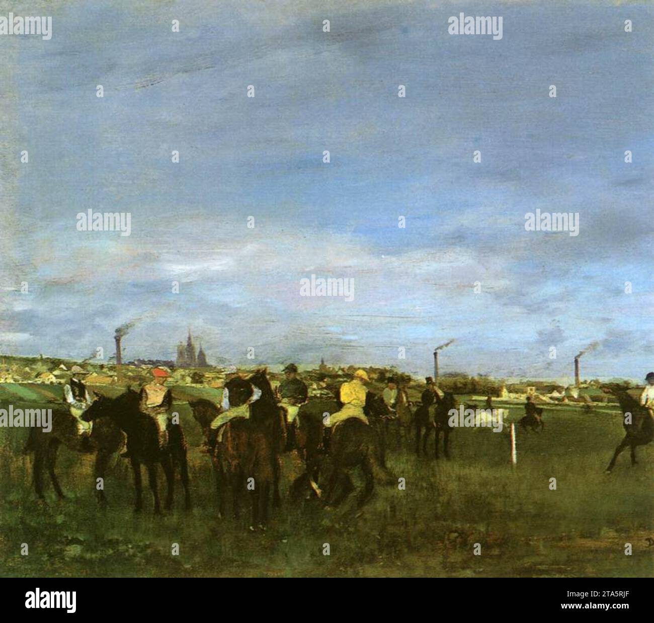 The Races. Before the Start 1873 by Edgar Degas Stock Photo - Alamy