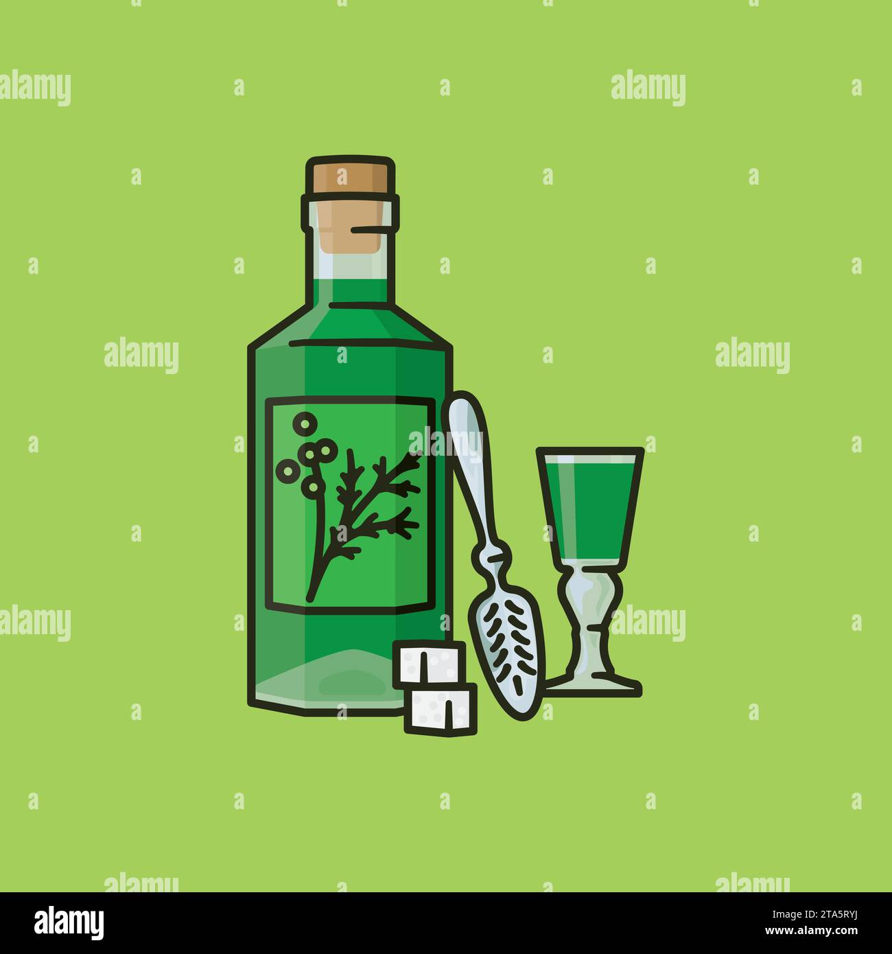 Prohibition of absinthe Stock Vector Images - Alamy