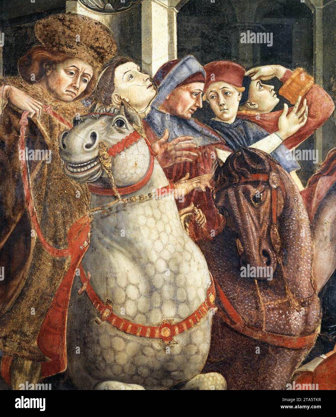Enlargement of the Hospital (detail) 1443 by Domenico Di Bartolo Stock Photo