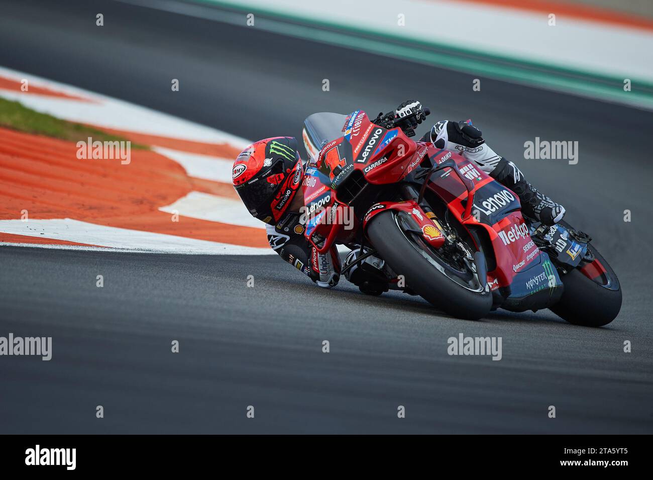 Motogp valencia rider motor test francesco bagnaia hi-res stock ...