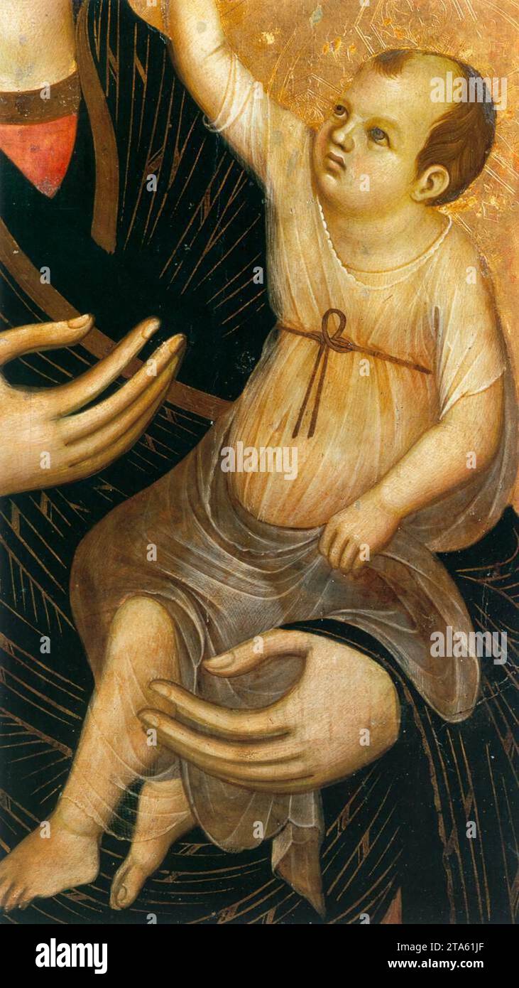 Crevole Madonna (detail) c. 1280 by Duccio Di Buoninsegna Stock Photo ...