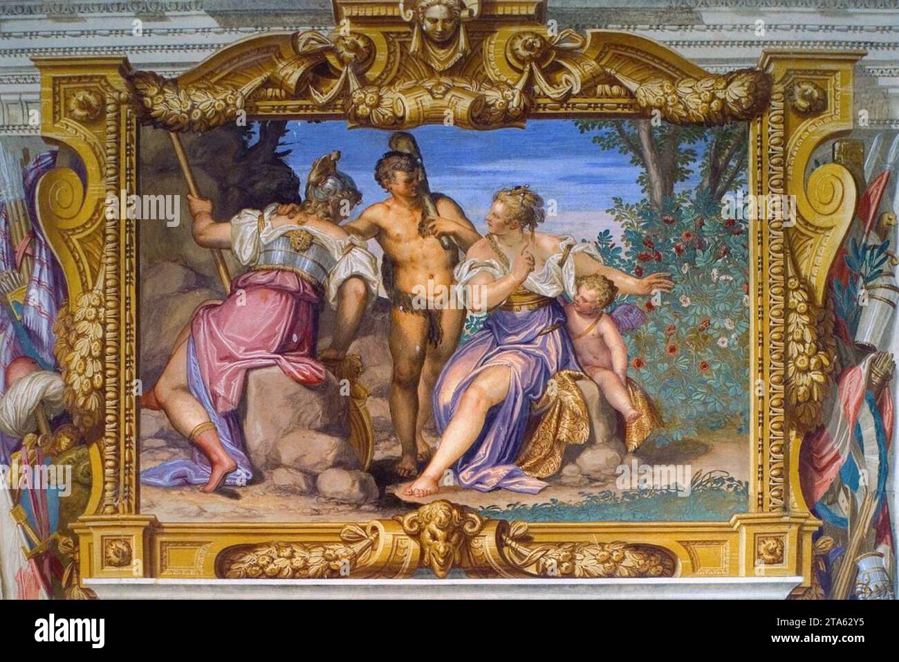 Hercules at the Crossroads 1561-65 by Giovanni Battista Zelotti Stock Photo