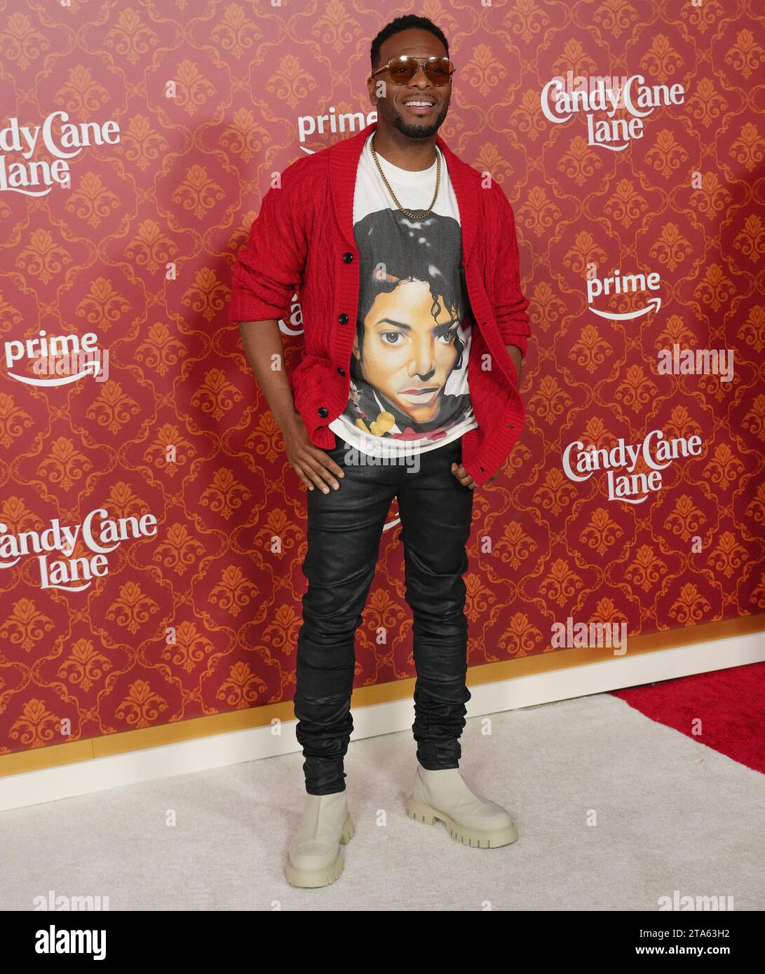 Kel Mitchell arrives at the Amazon Prime Video's CANDY CANE LANE World Premiere held at the Regency Village Theatre in Westwood, CA on Tuesday, November 28, 2023. (Photo By Sthanlee B. Mirador/Sipa USA) Stock Photo