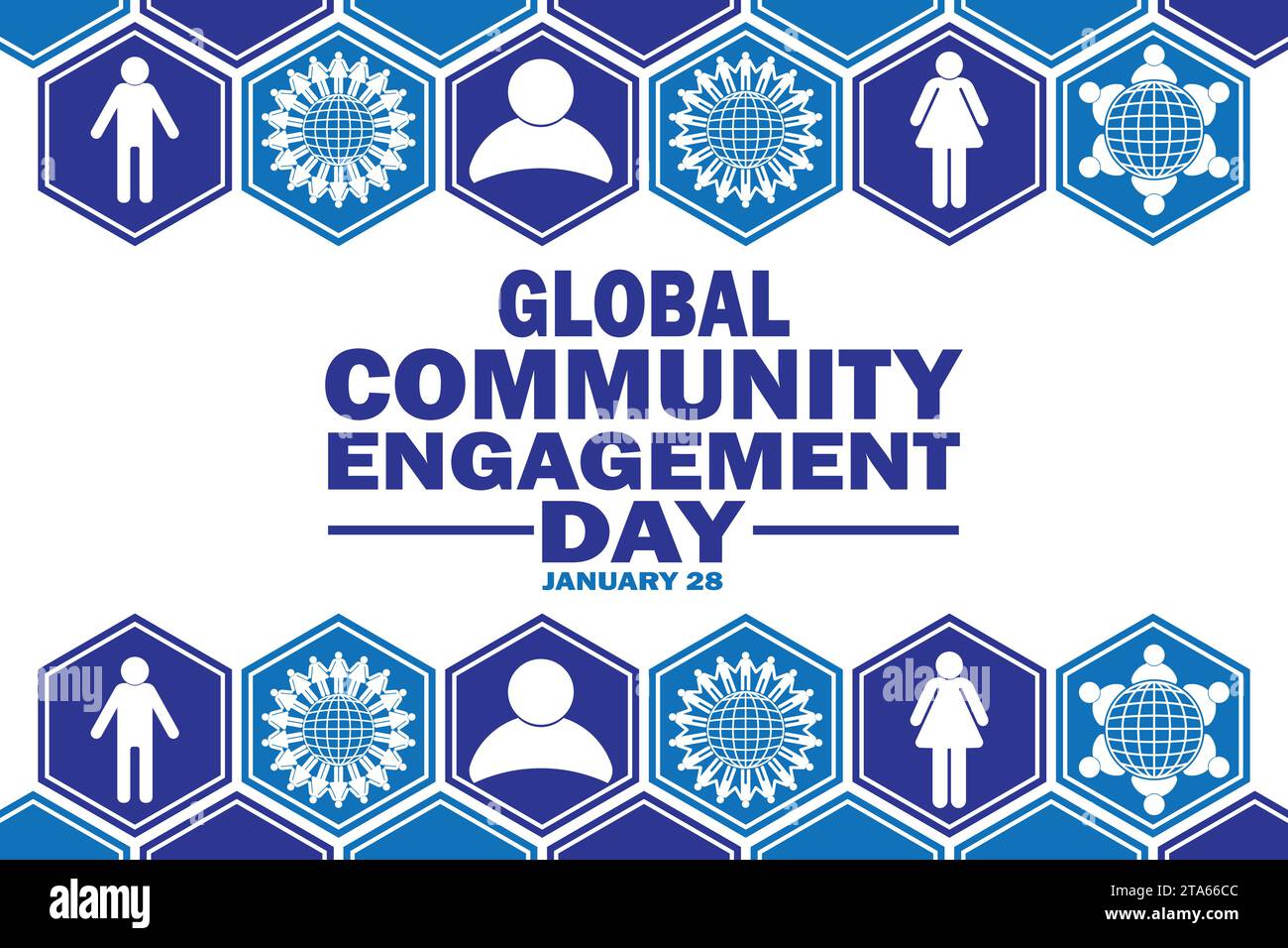 Global Community Engagement Day. Vector illustration. January 28