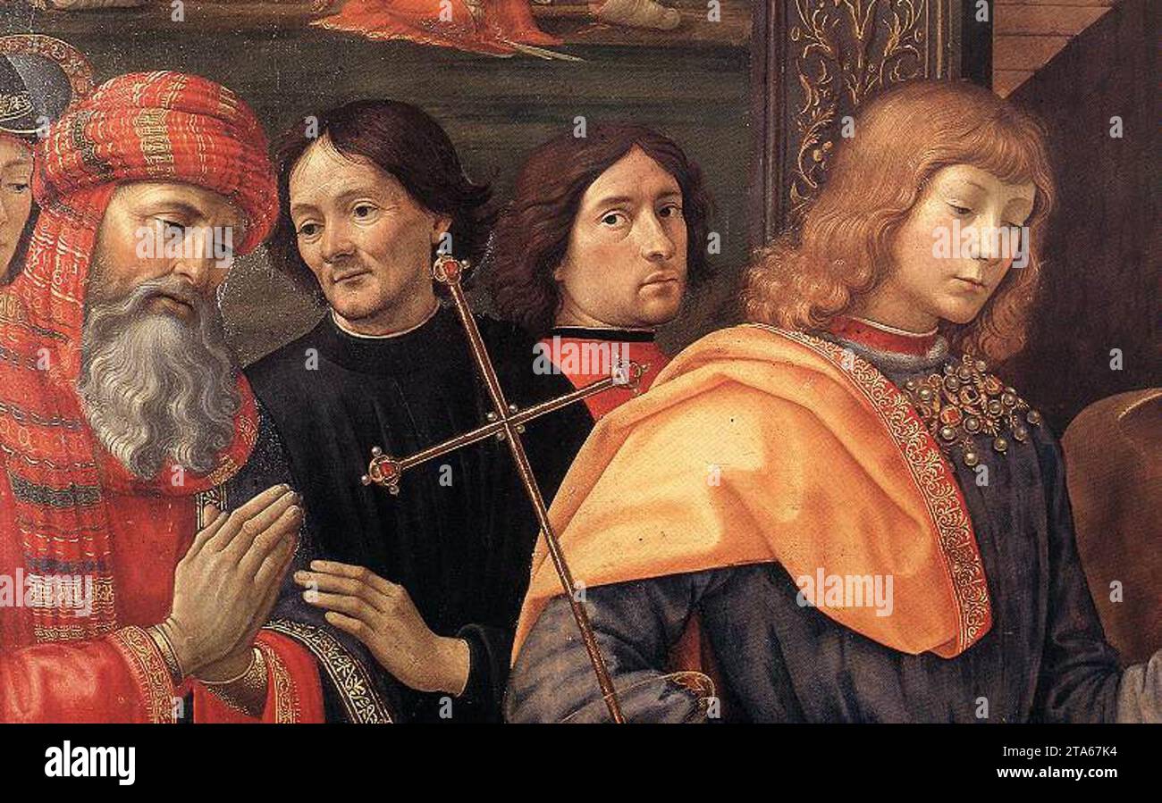 Adoration of the Magi (detail) 1488 by Domenico Ghirlandaio Stock Photo ...