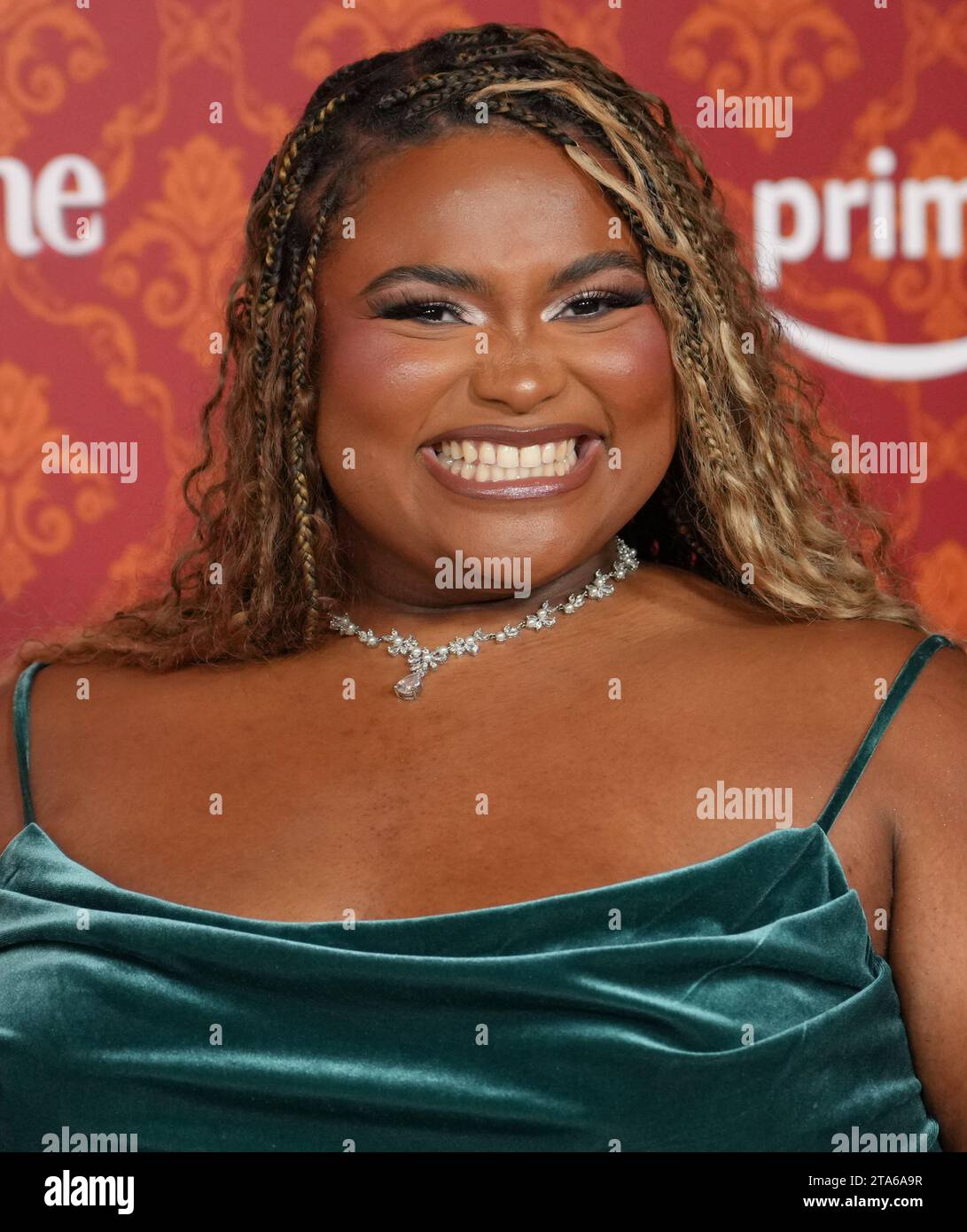 Los Angeles, USA. 28th Nov, 2023. Samyra arrives at the Amazon Prime Video's CANDY CANE LANE World Premiere held at the Regency Village Theatre in Westwood, CA on Tuesday, November 28, 2023. (Photo By Sthanlee B. Mirador/Sipa USA) Credit: Sipa USA/Alamy Live News Stock Photo
