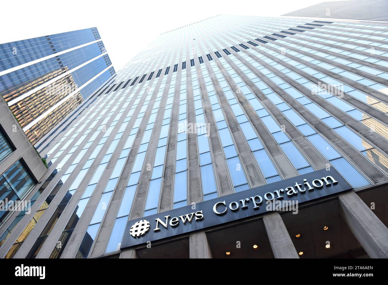 New York, USA - May 30, 2018: Fox News Studios on 1211 Avenue of the Americas in  New York City. Stock Photo