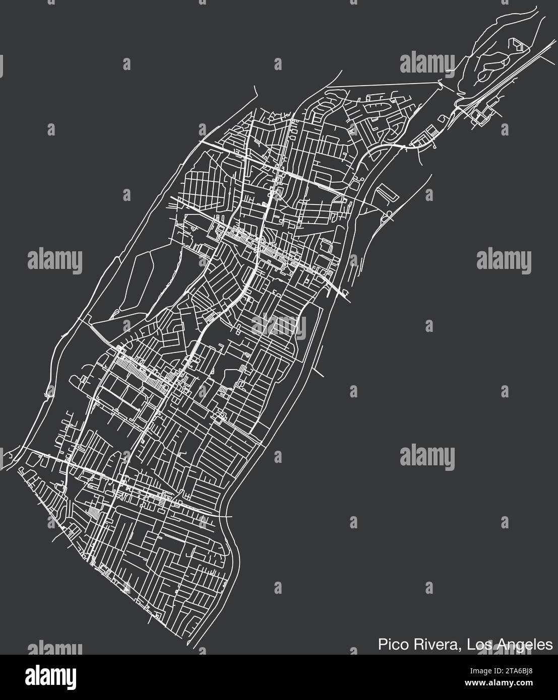 Street roads map of the CITY OF PICO RIVERA, LOS ANGELES CITY COUNCIL ...