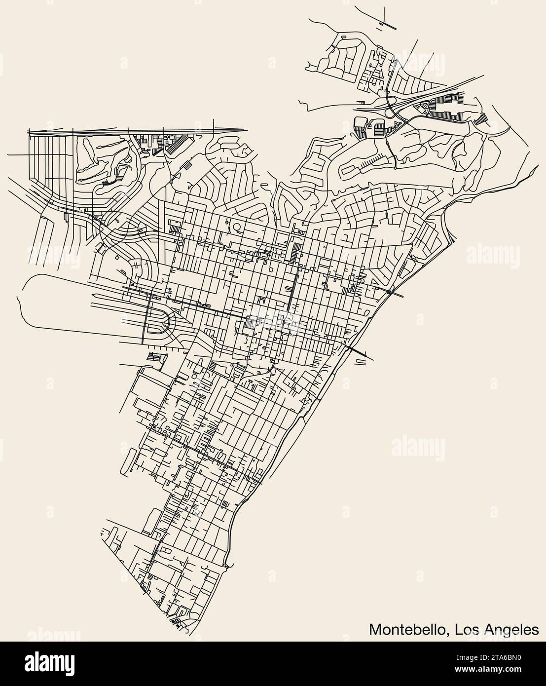 Street roads map of the CITY OF MONTEBELLO, LOS ANGELES CITY COUNCIL ...