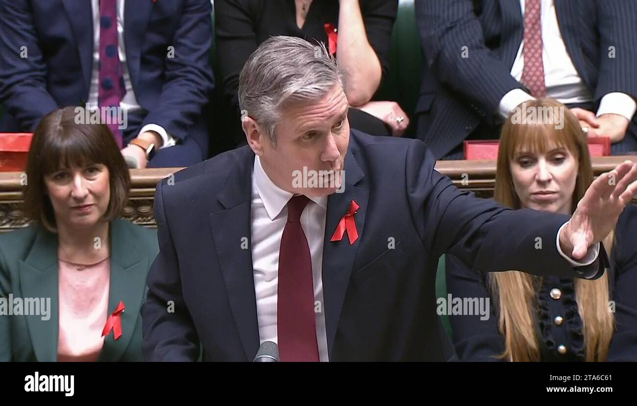 Labour Leader Keir Starmer Speaks During Prime Minister's Questions In ...