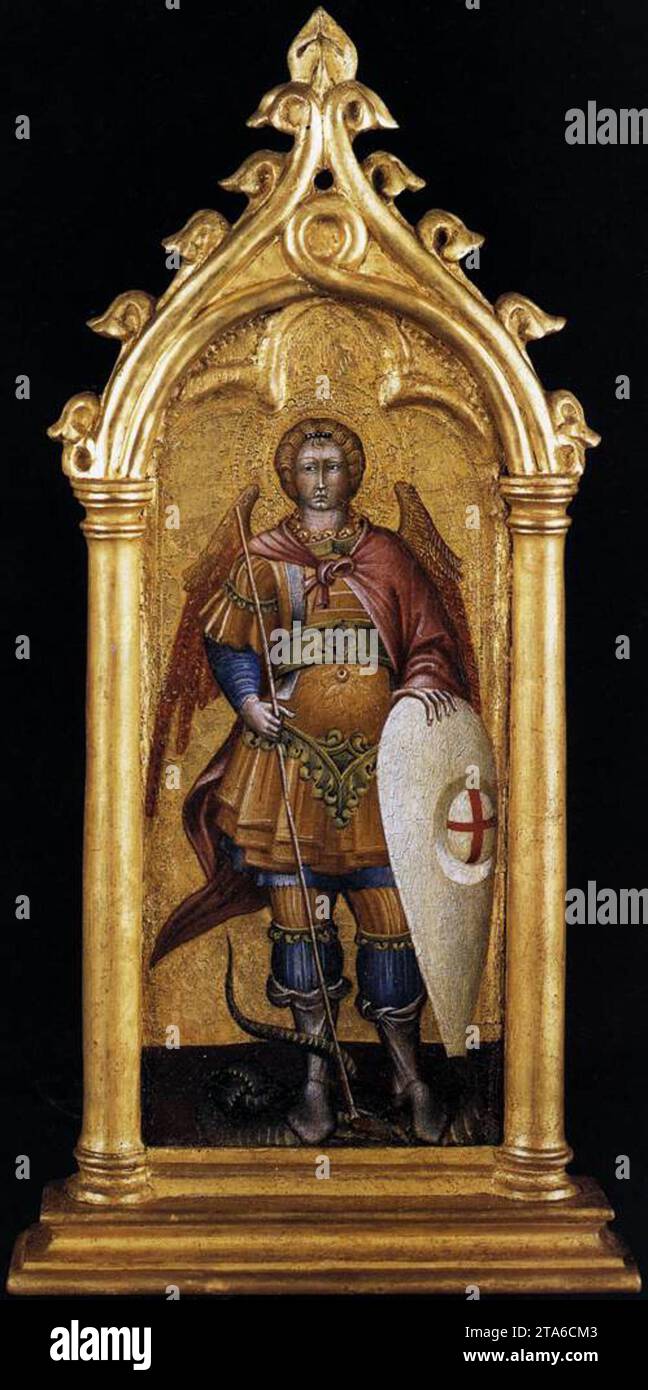 St Michael the Archangel c. 1440 by Giovanni Di Paolo Stock Photo - Alamy