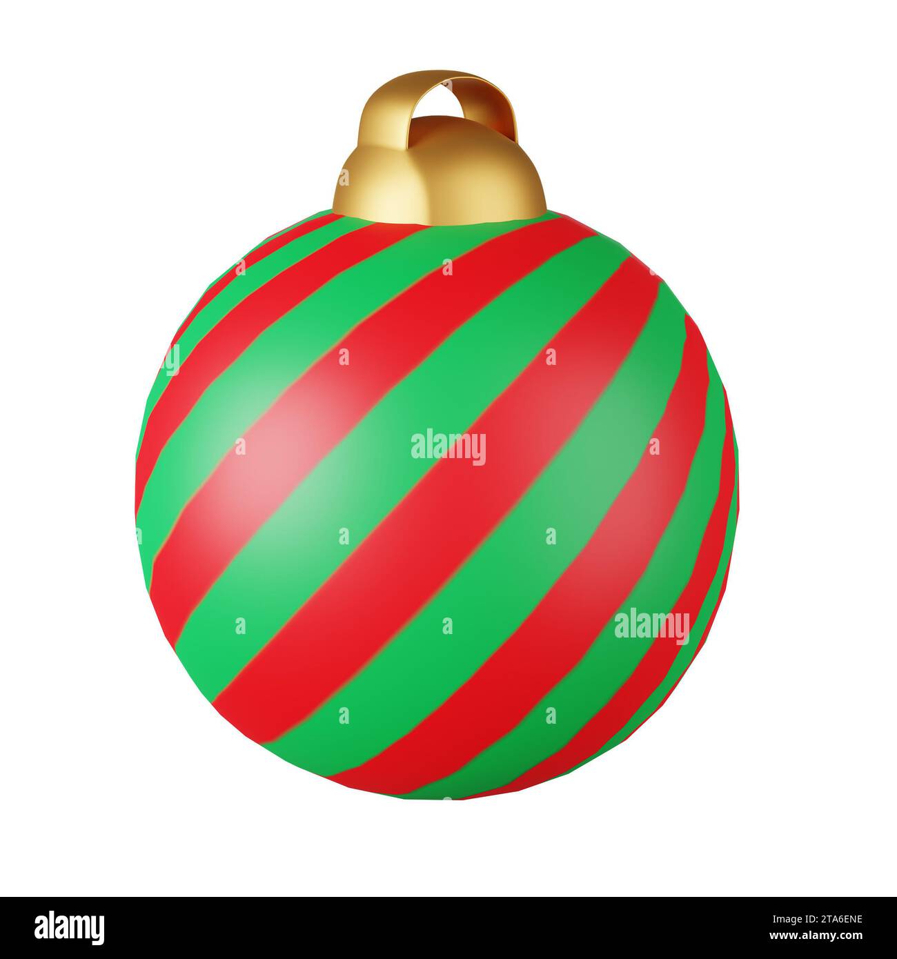 Enhance your holiday designs with these captivating striped Christmas ball images. Stock Photo