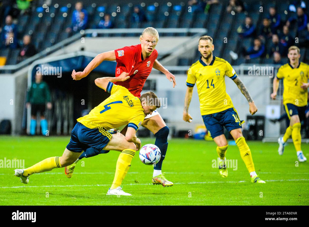 erling-haaland-norway-nations-league-hi-res-stock-photography-and