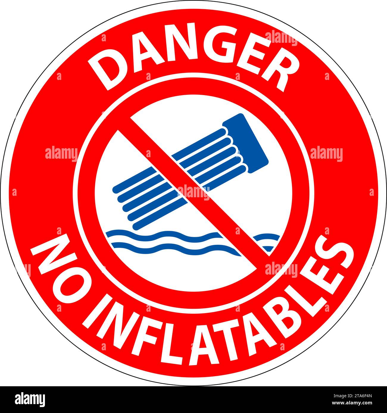 Water Safety Sign Attention, No Inflatables Stock Vector Image & Art