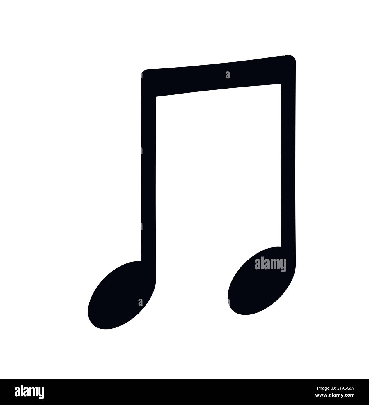 Music notes icon isolated on white background. Vector illustration