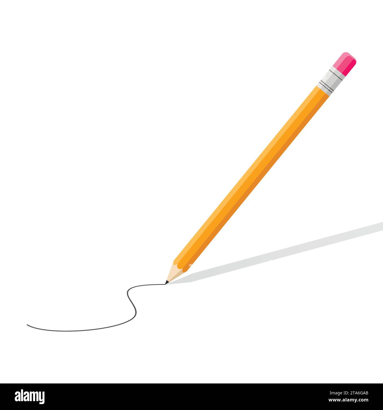 Pencil isolated on white background, Vector illustration Stock Vector ...