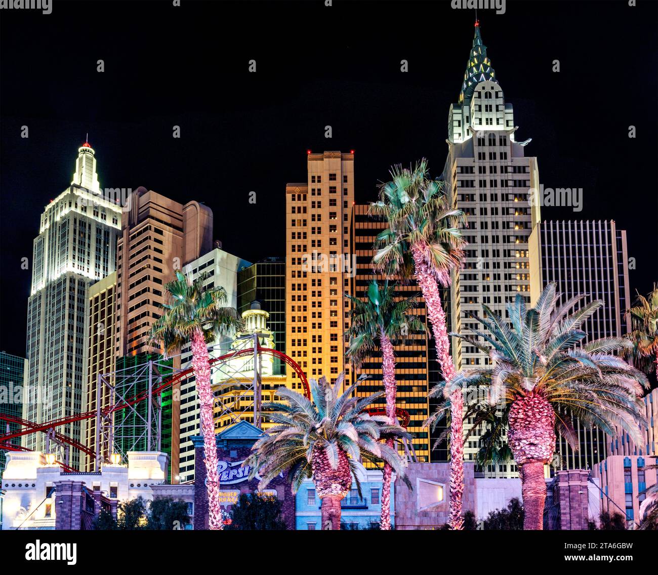 Las Vegas, USA; November 16, 2023 Skyscrapers and typical Big Apple