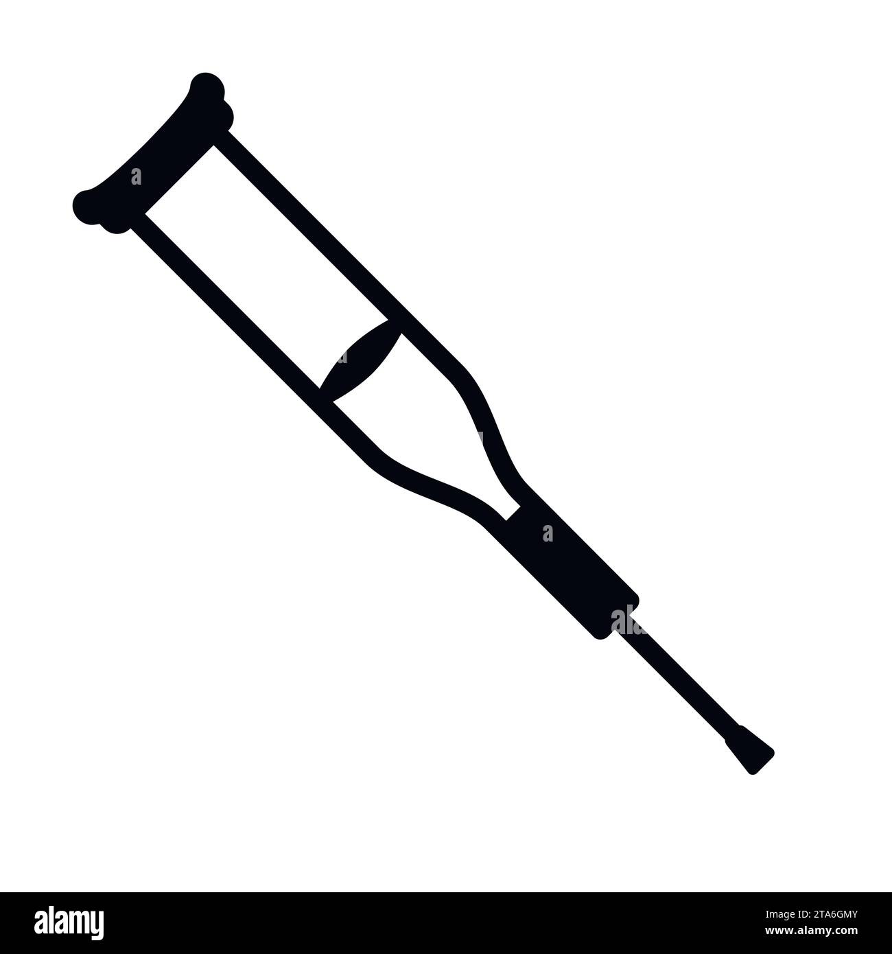 Crutch icon isolated on white background, Vector illustration Stock