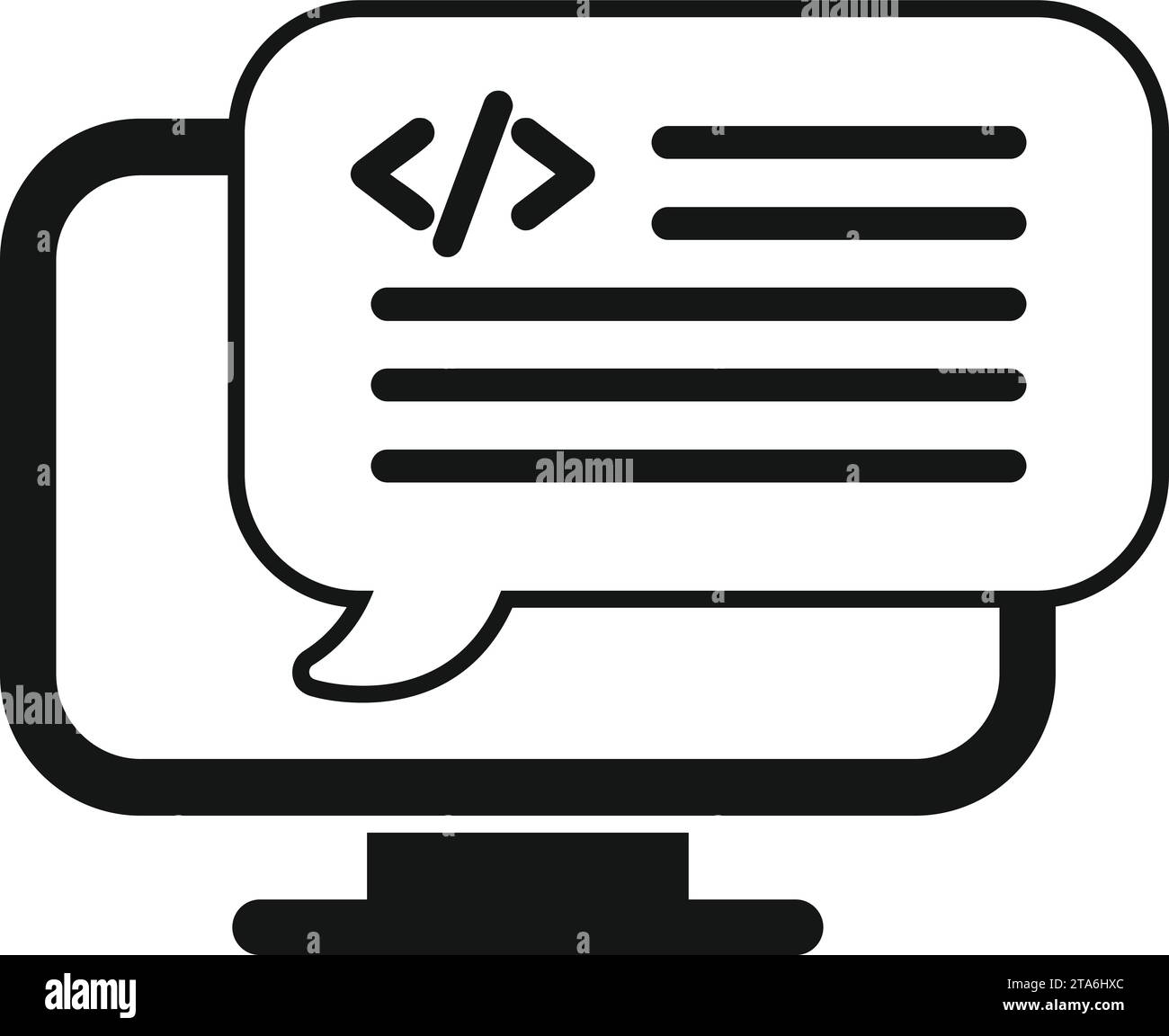 Web api code icon simple vector. Internet server. Digital web integration Stock Vector