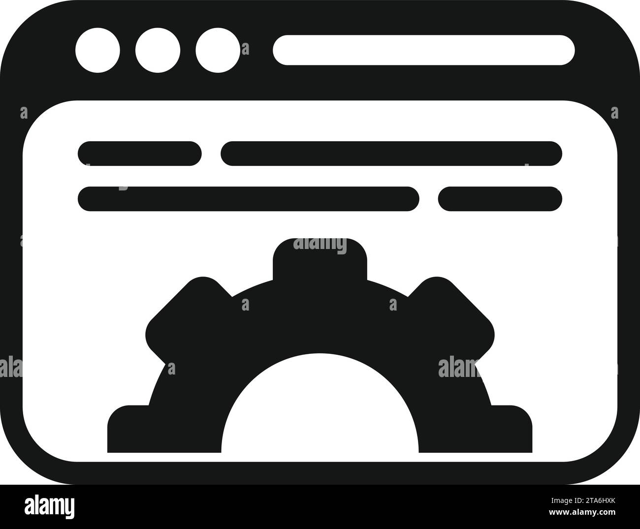 Api code icon simple vector. Develop program php. Monitor tech Stock Vector