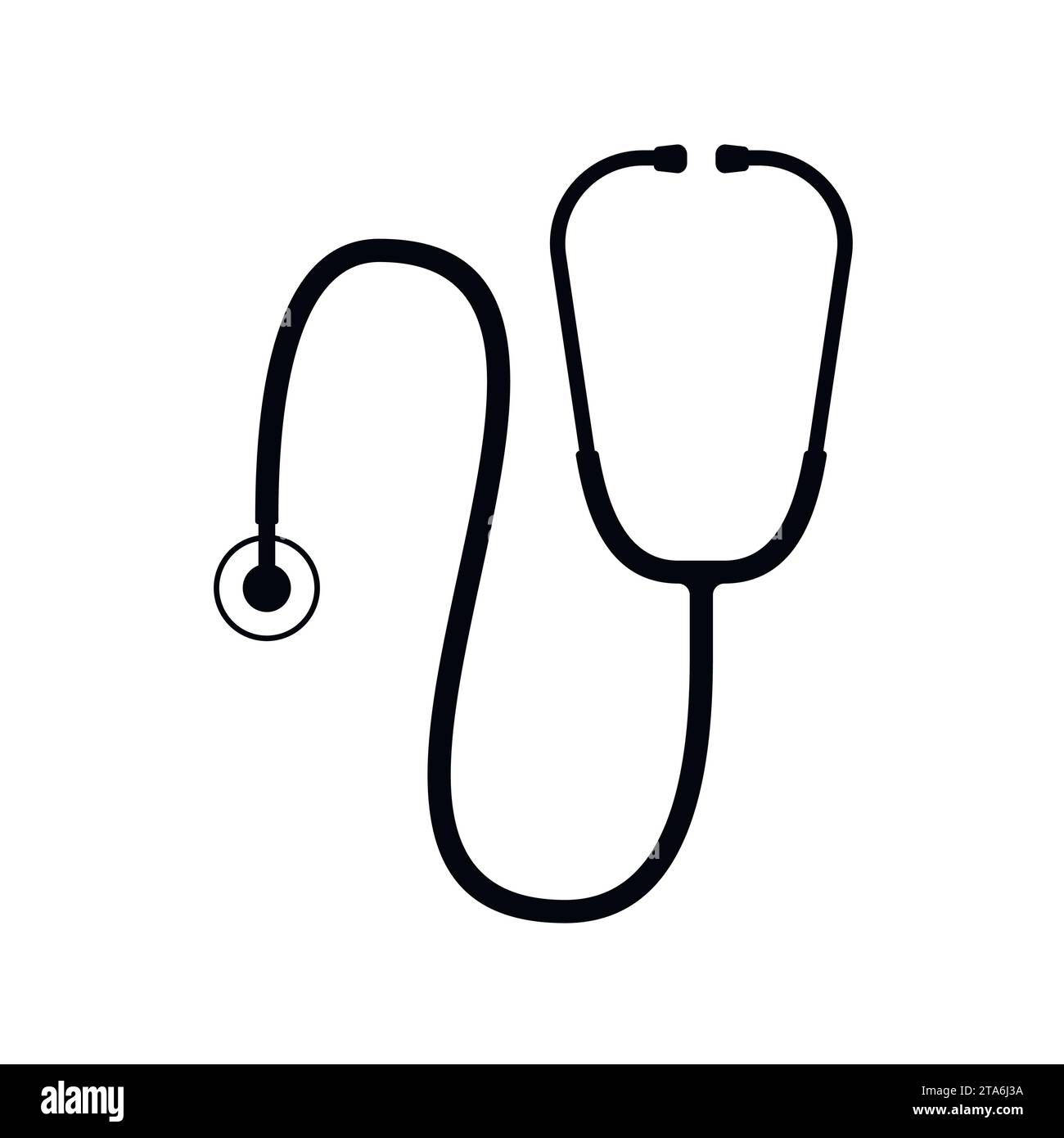 Stethoscope icon isolated on white background, Vector illustration