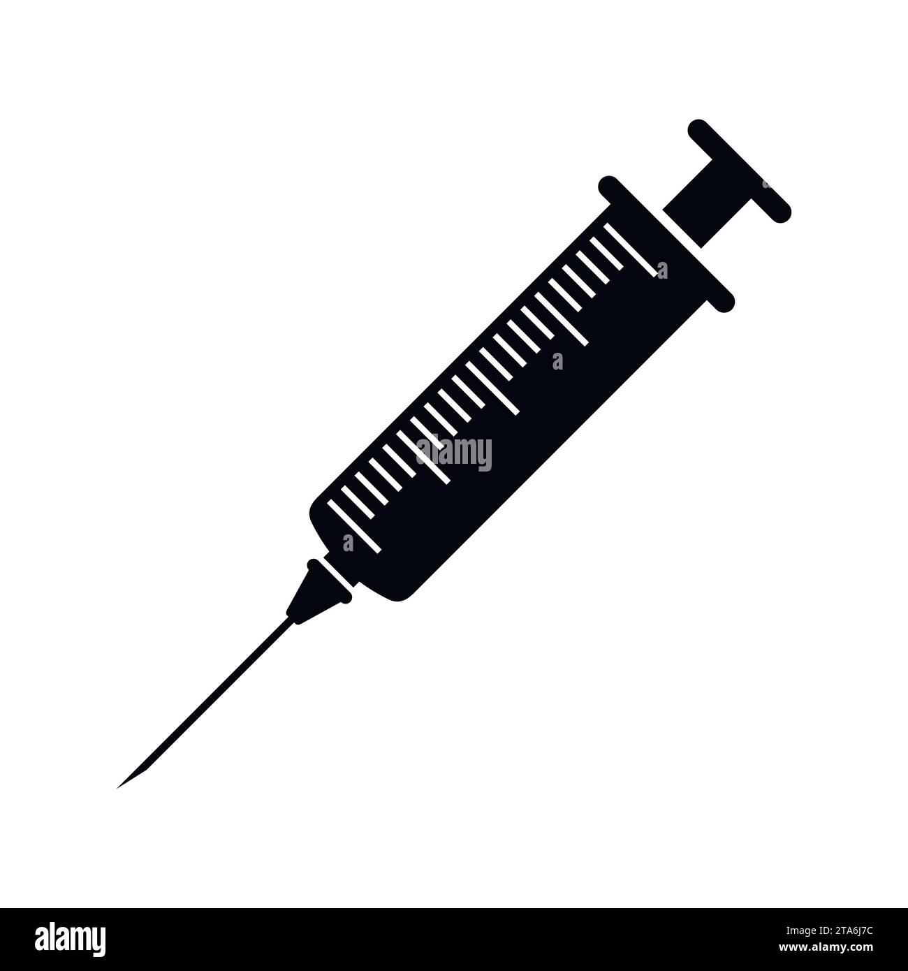 Syringe icon isolated on white background, Vector illustration. Stock Vector