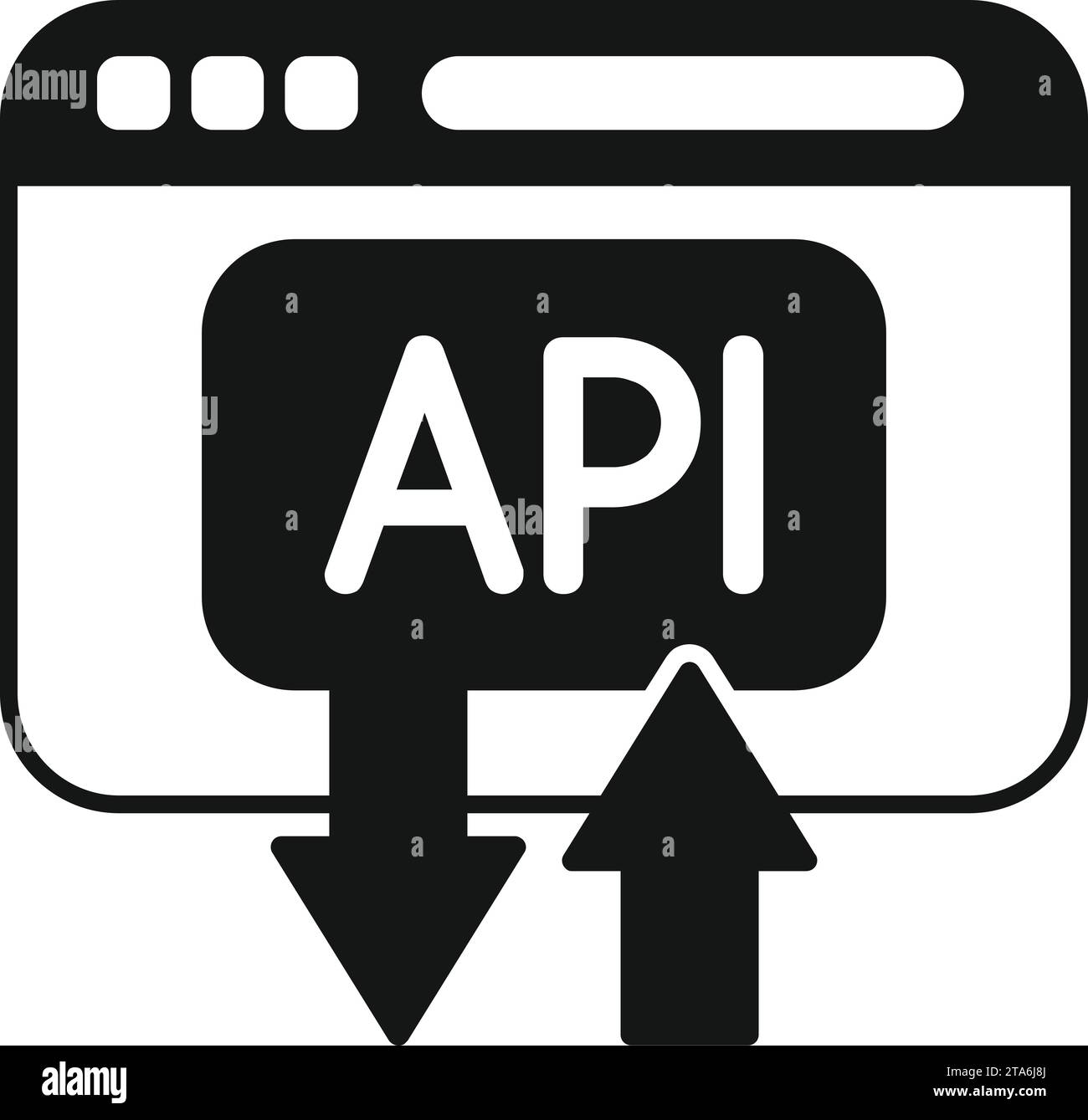 Api change gear icon simple vector. Mobile server. Screen script Stock ...