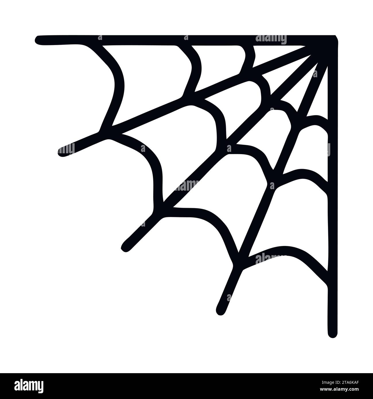 Spider web icon line isolated on white background. Vector illustration ...