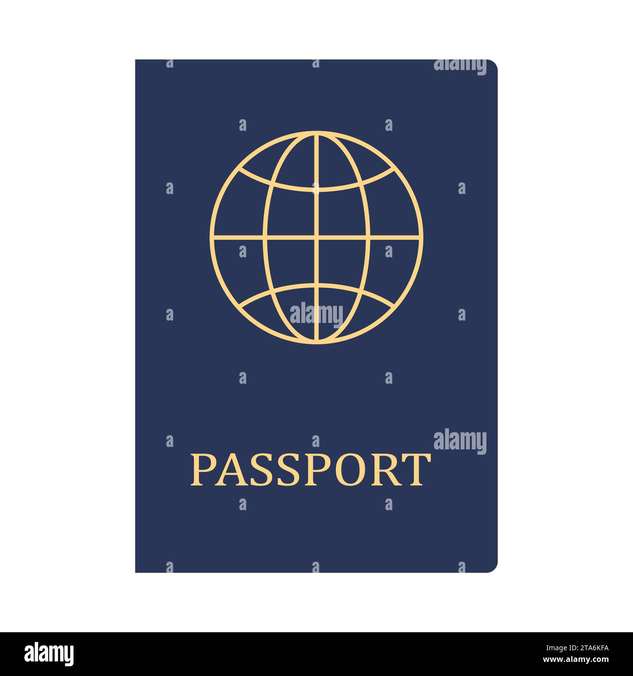 Biometric blue passport icon. Identity document with digital id for ...