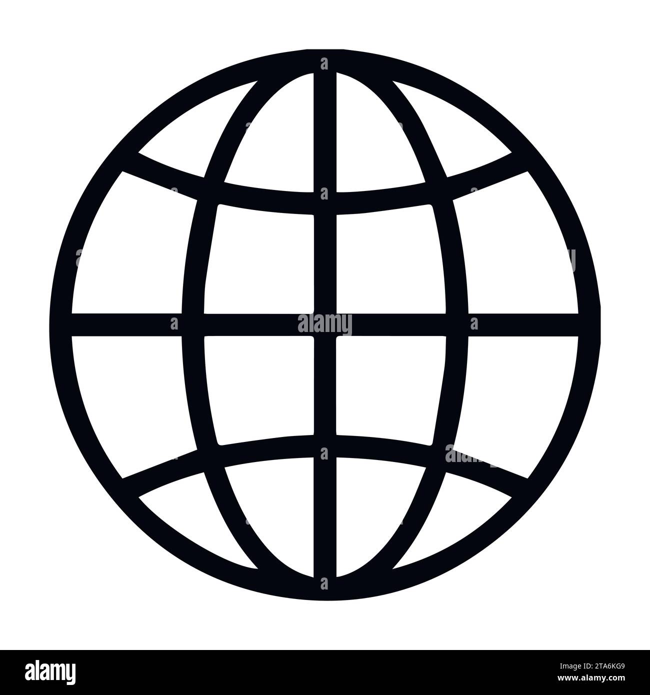 Globe icon isolated on white background. Vector illustration Stock ...