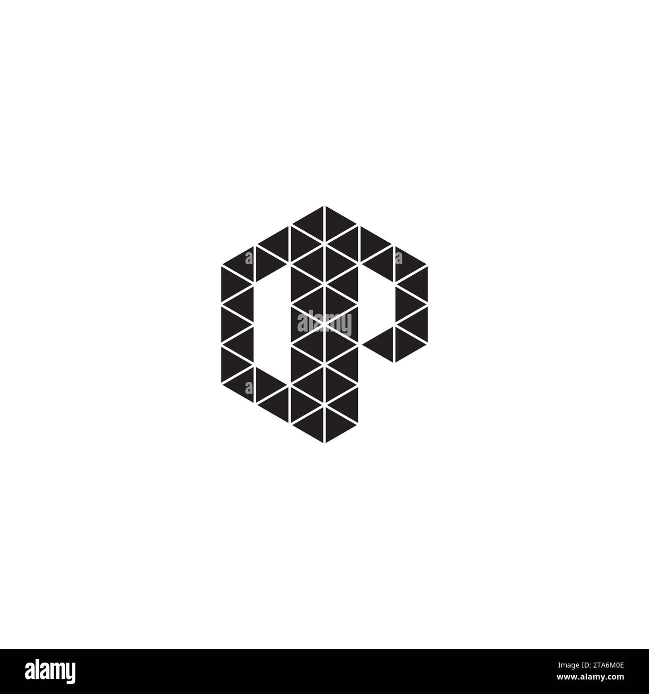 OP initial logo letters in high quality professional design that will print well across any print media Stock Vector