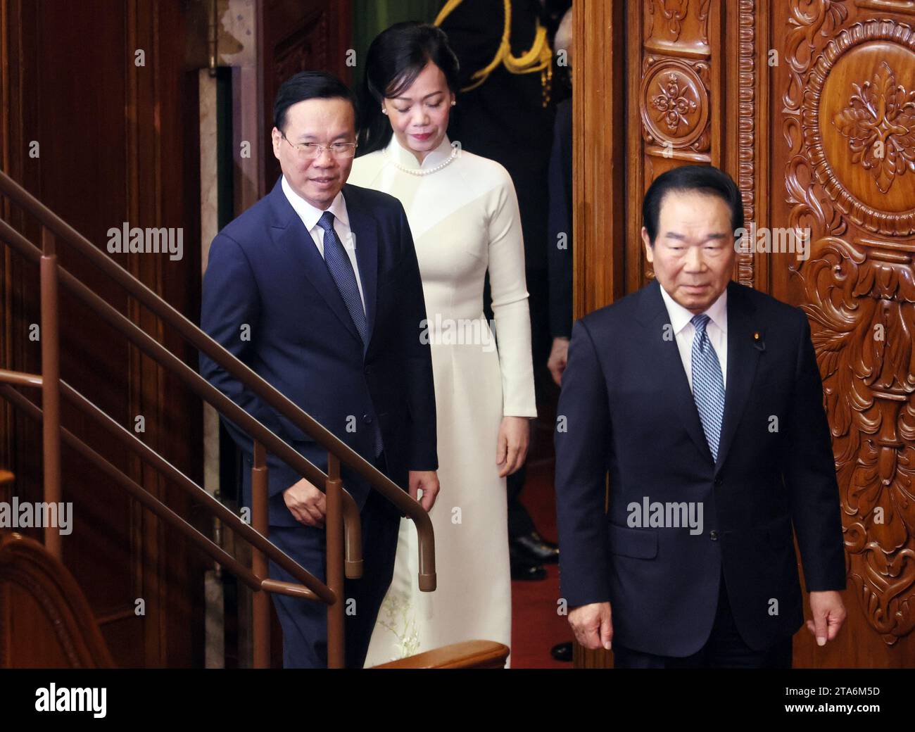 Tokyo, Japan. 29th Nov, 2023. Vietnamese President Vo Van Thuong (L
