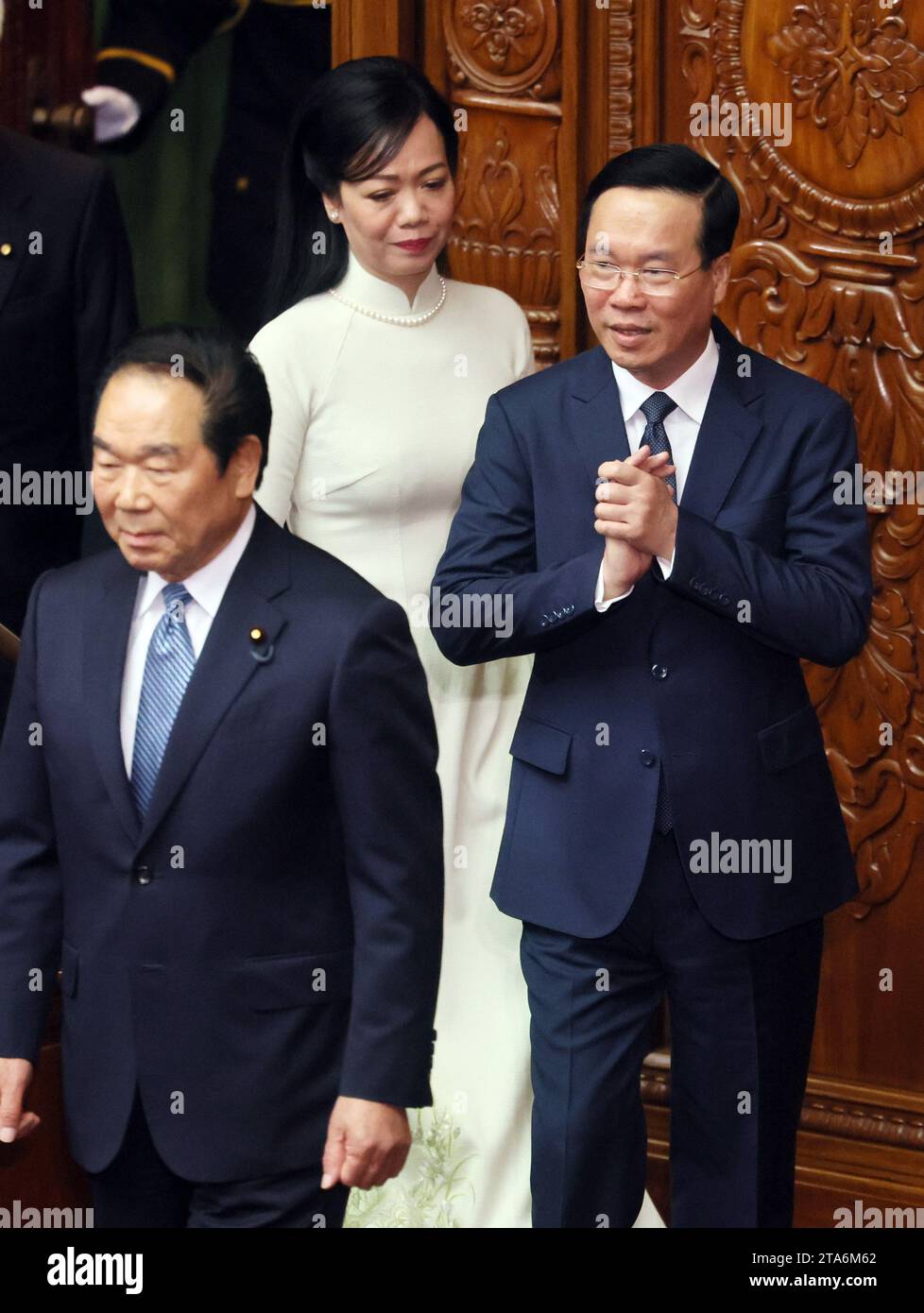 Tokyo, Japan. 29th Nov, 2023. Vietnamese President Vo Van Thuong (R