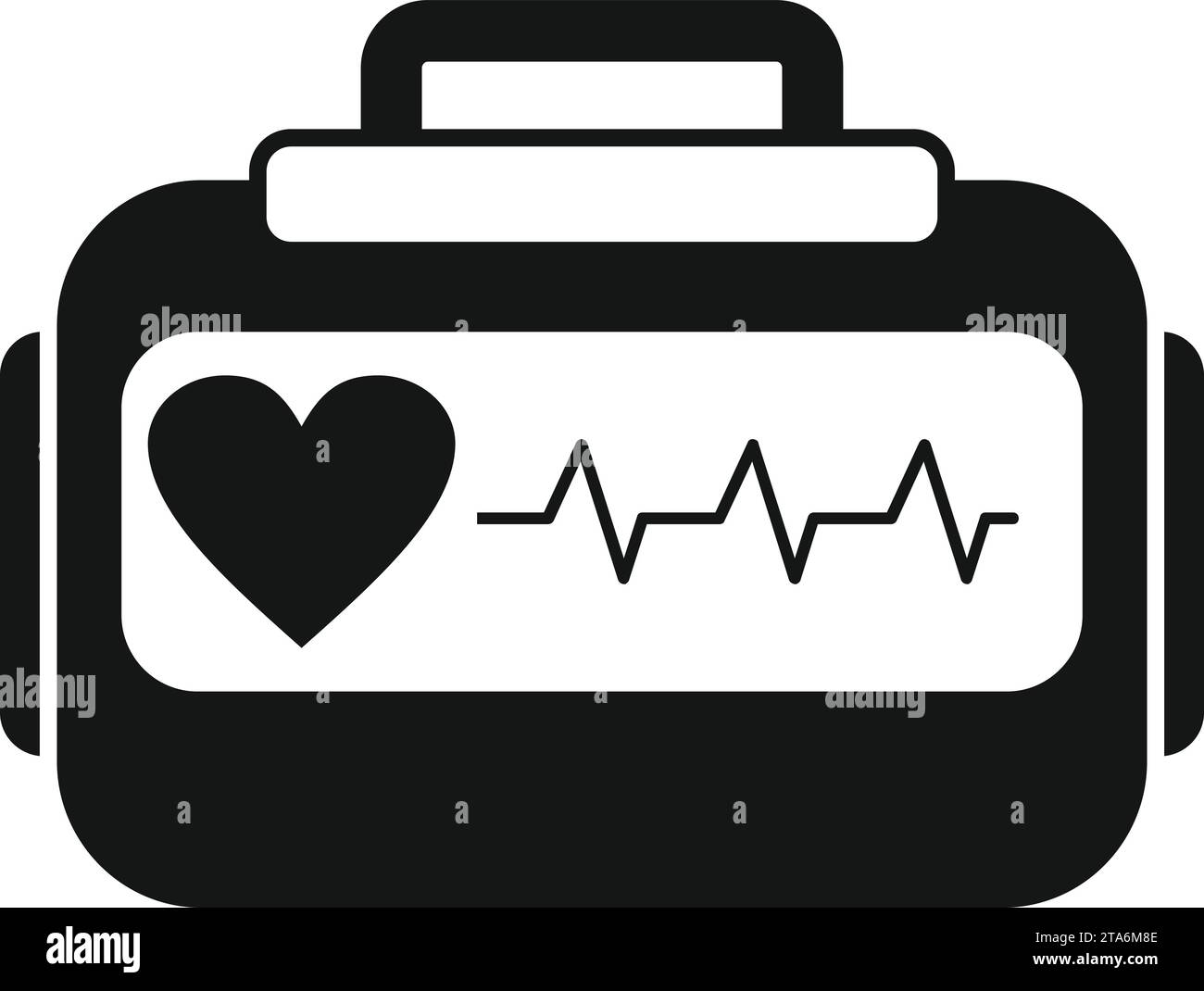 Cardiovascular defibrillator icon simple vector. Patient cardiac attack. Life saving Stock Vector
