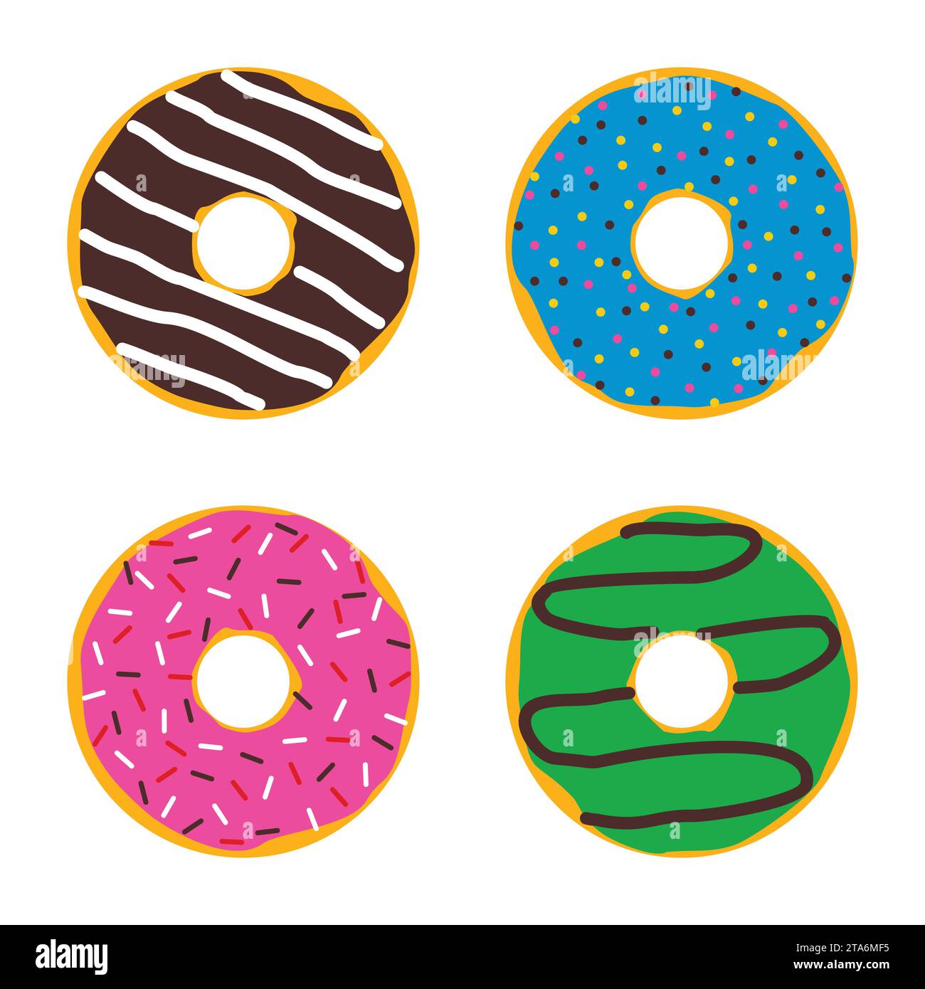 Donuts set icon isolated on white background, Vector illustration Stock ...
