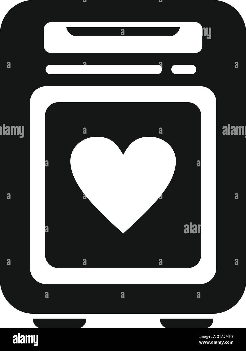 Hypertension defibrillator icon simple vector. Portable device. Pacemaker first aid Stock Vector
