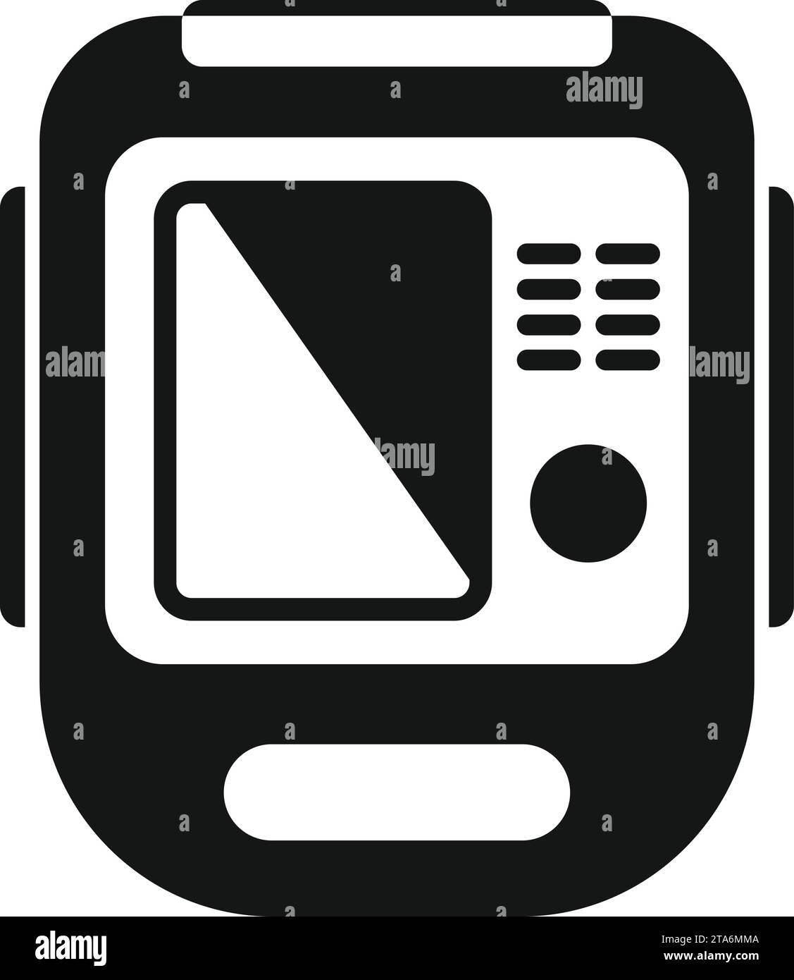 Cardiac defibrillator icon simple vector. Heart attack. Automatic care treatment Stock Vector