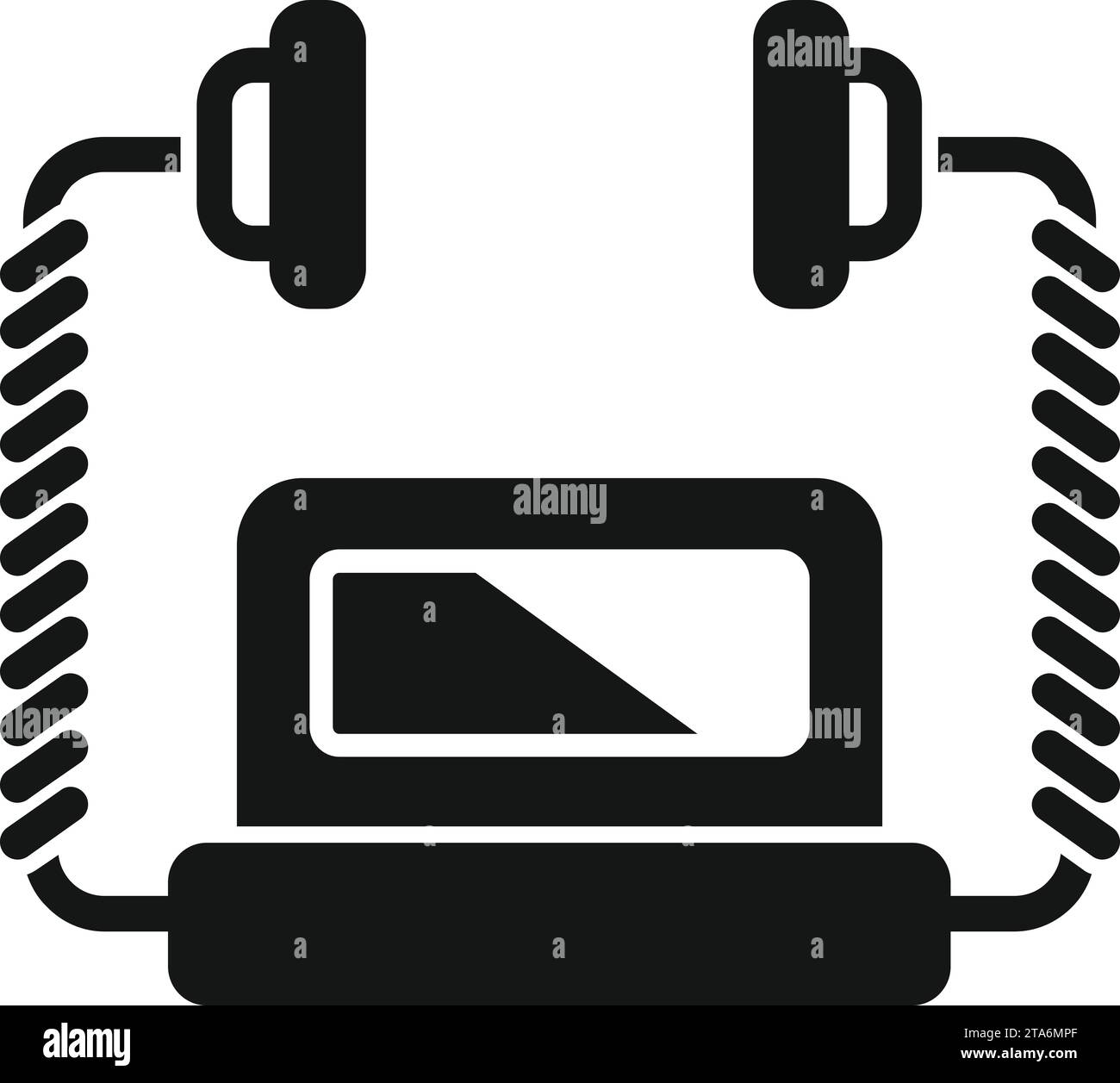 Modern defib icon simple vector. Portable medical device. Breath attack ...