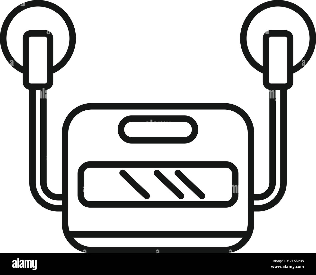 Lifesaving Defibrillator Icon Outline Vector Portable Device Patient Treatment Safety Stock 8076