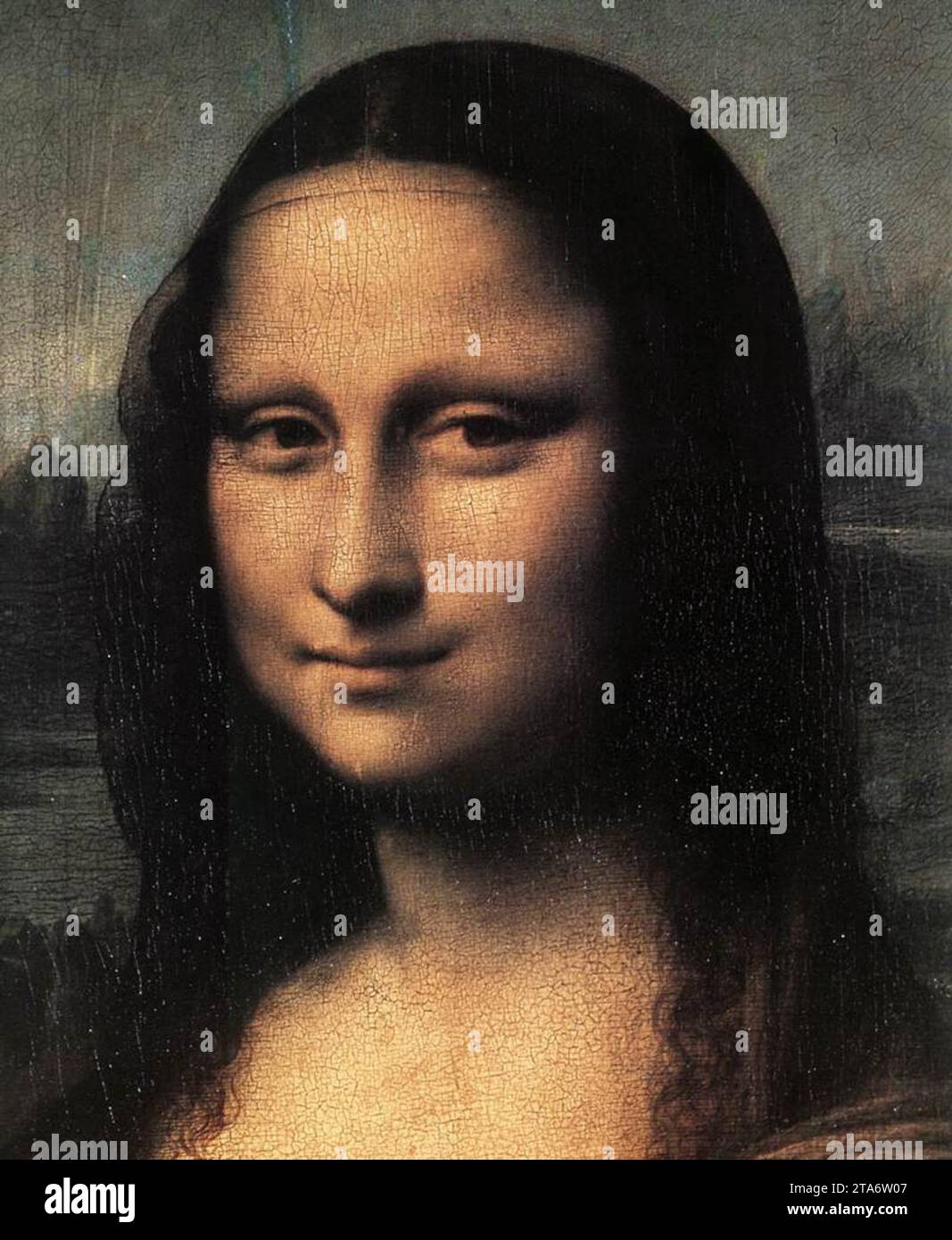 Mona Lisa (detail) 1503-5 by Leonardo Da Vinci Stock Photo - Alamy