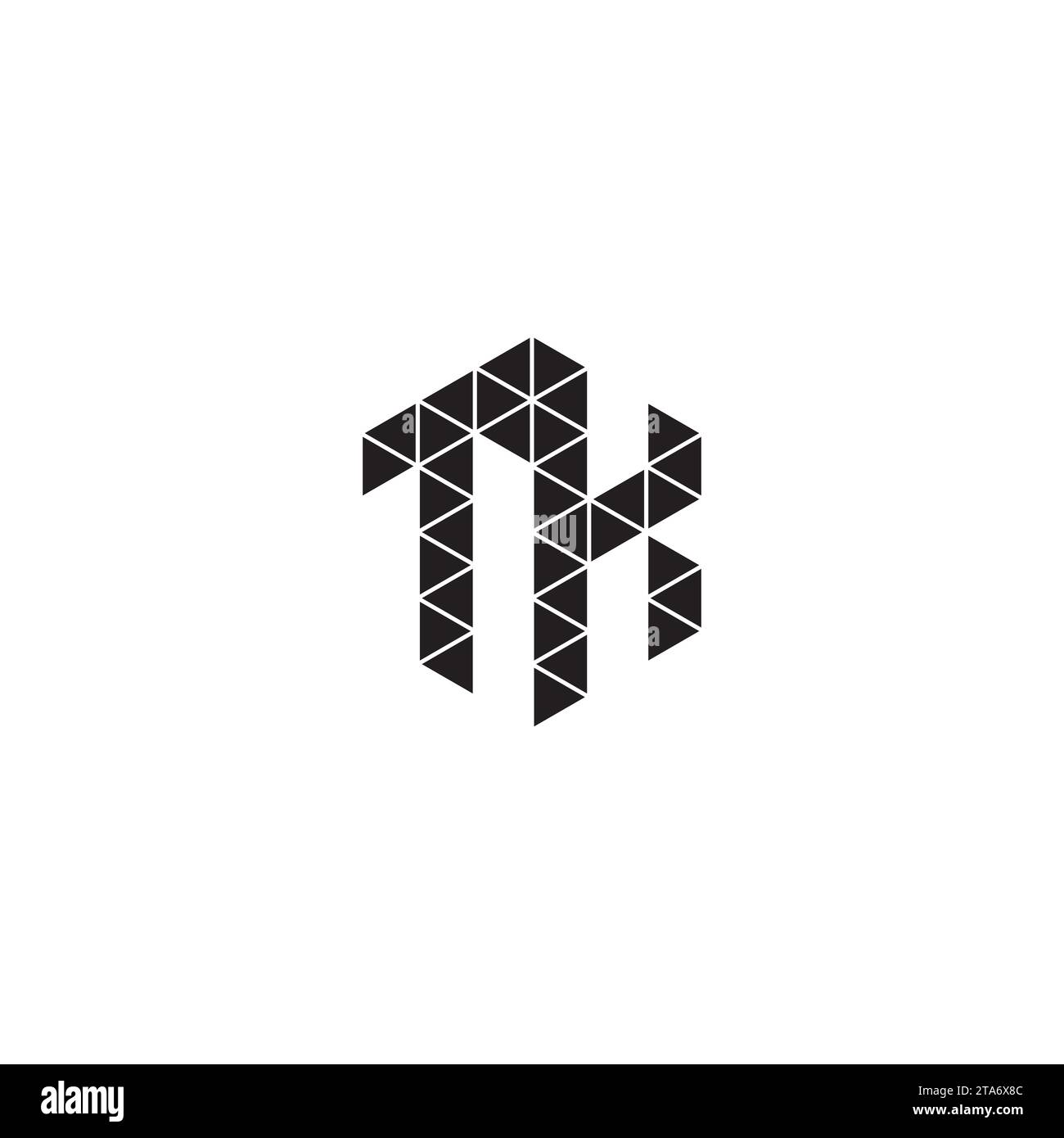TK initial logo letters in high quality professional design that will print well across any print media Stock Vector