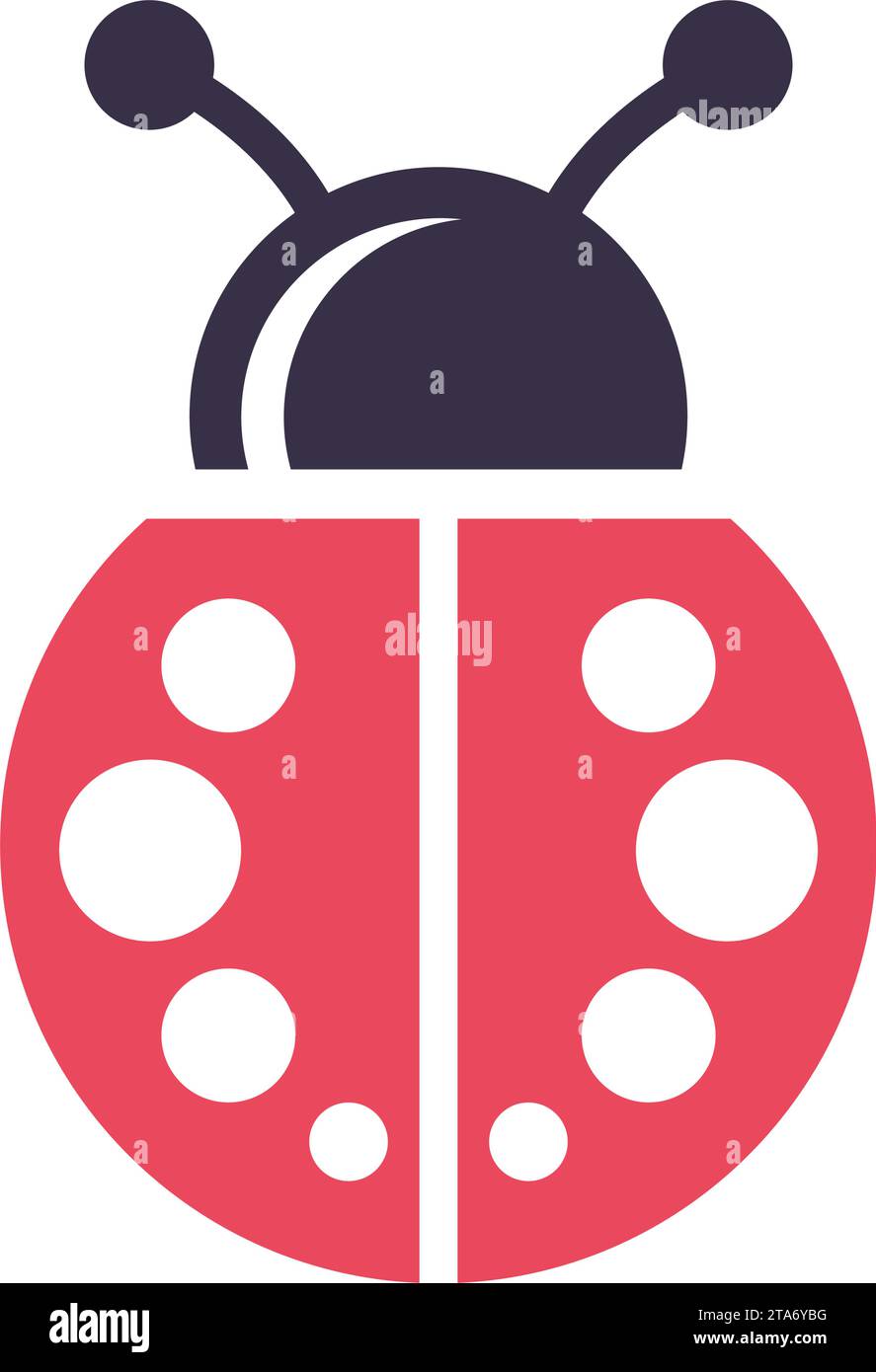 Ladybug icon logo design illustration Stock Vector