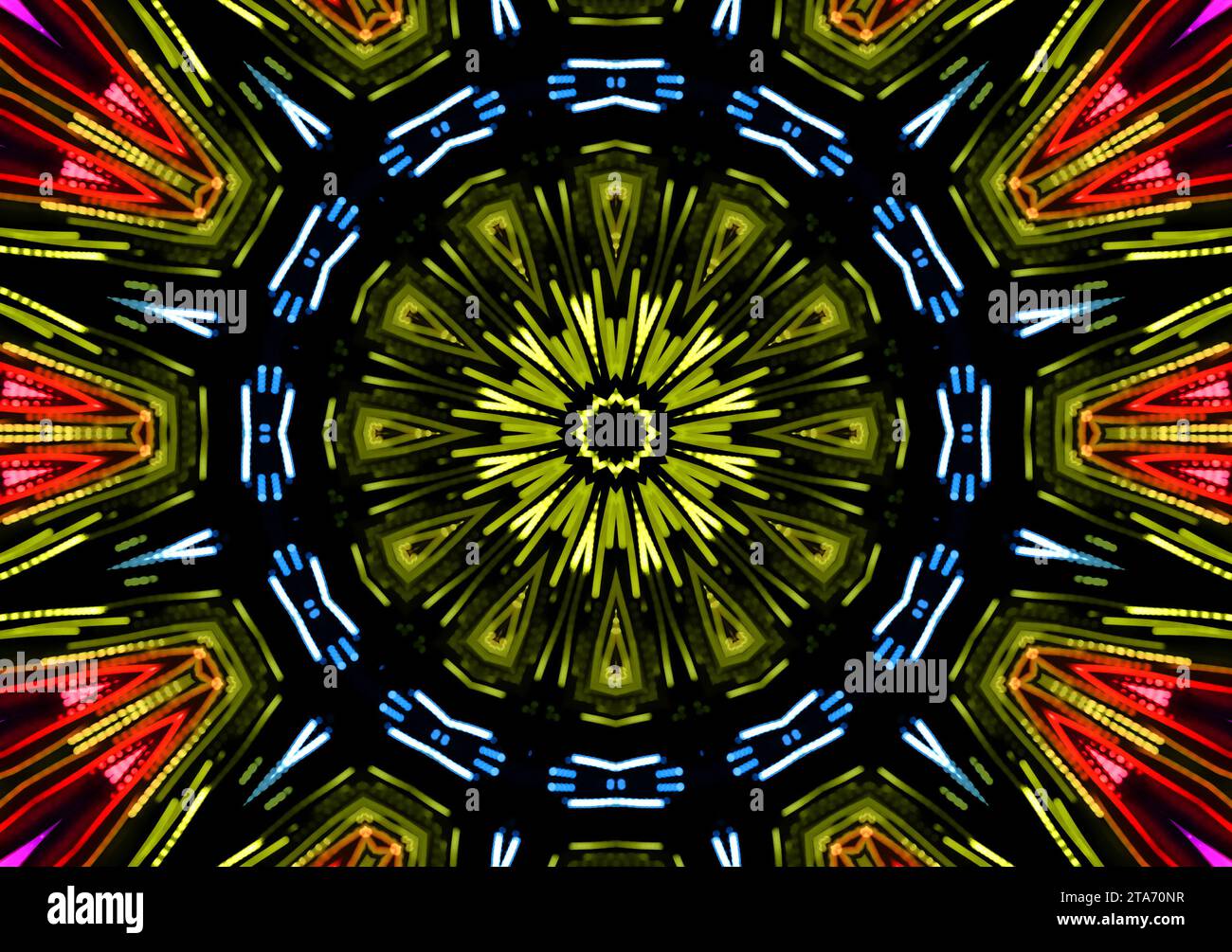 Yellow star kaleidoscope pattern hi-res stock photography and images ...
