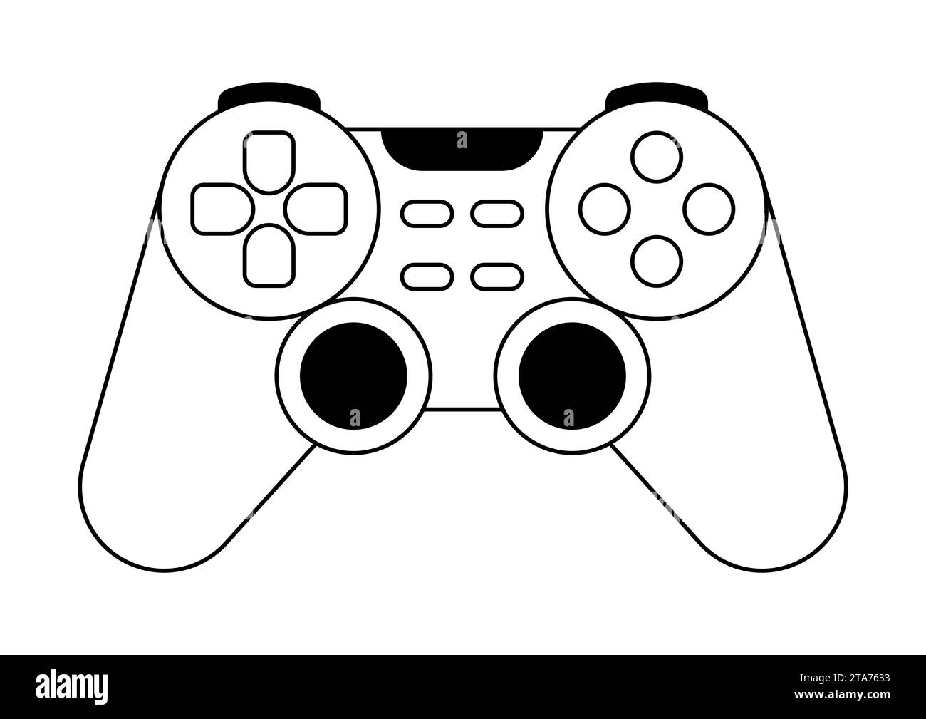 Illustration of game controller. Computer equipment and work device ...