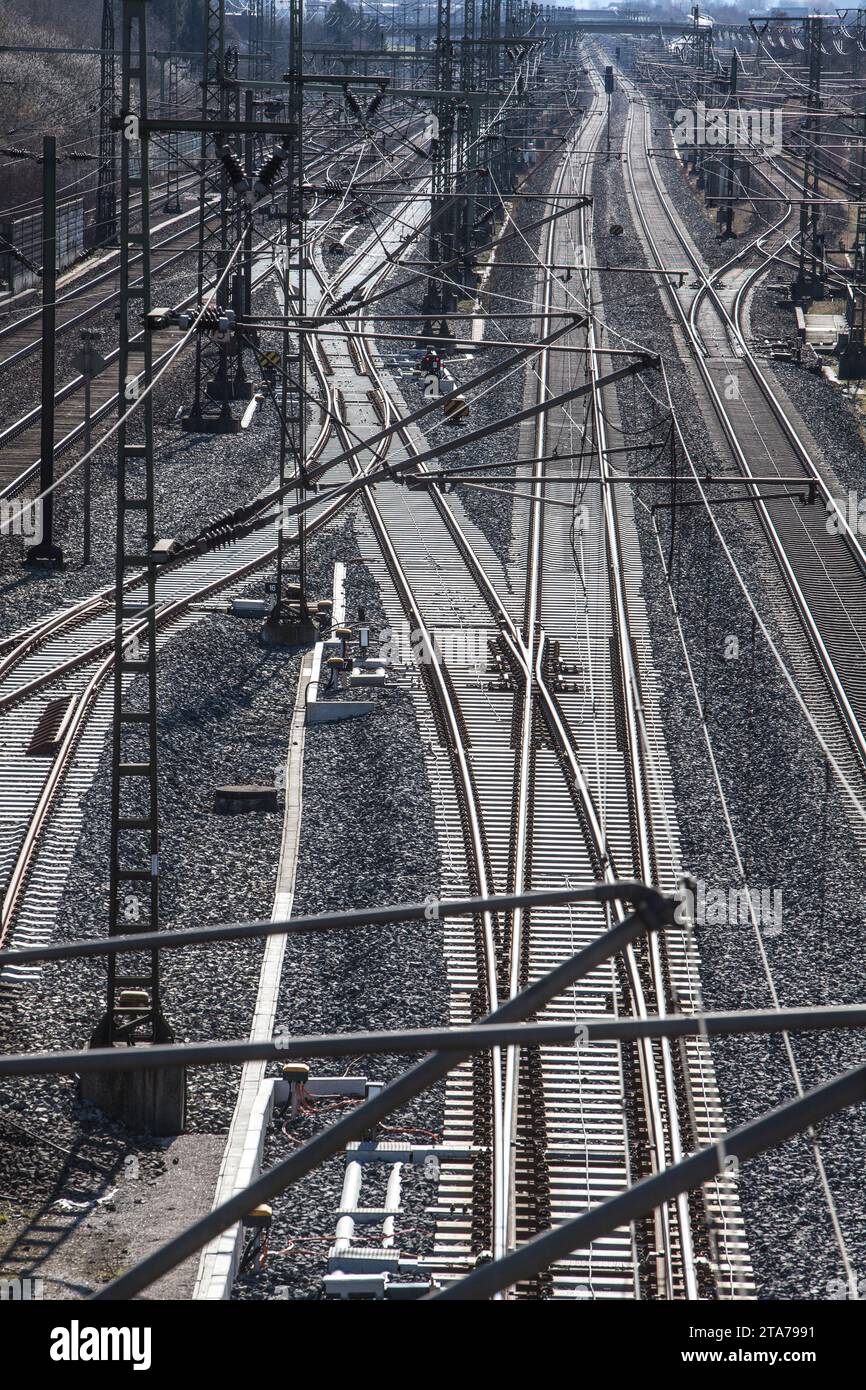The Hanover–Würzburg high-speed railway, Nörten-Hardenberg, district of Northeim, Lower Saxony, Germany, Europe Stock Photo